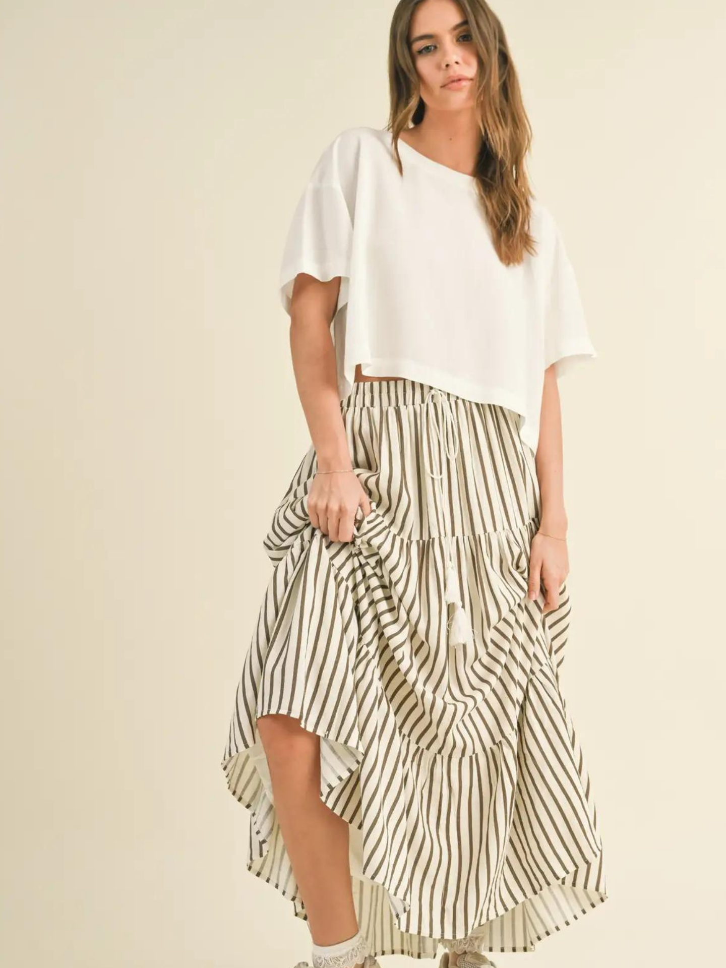 Stripe Maxi Skirt - Mimi & Rae