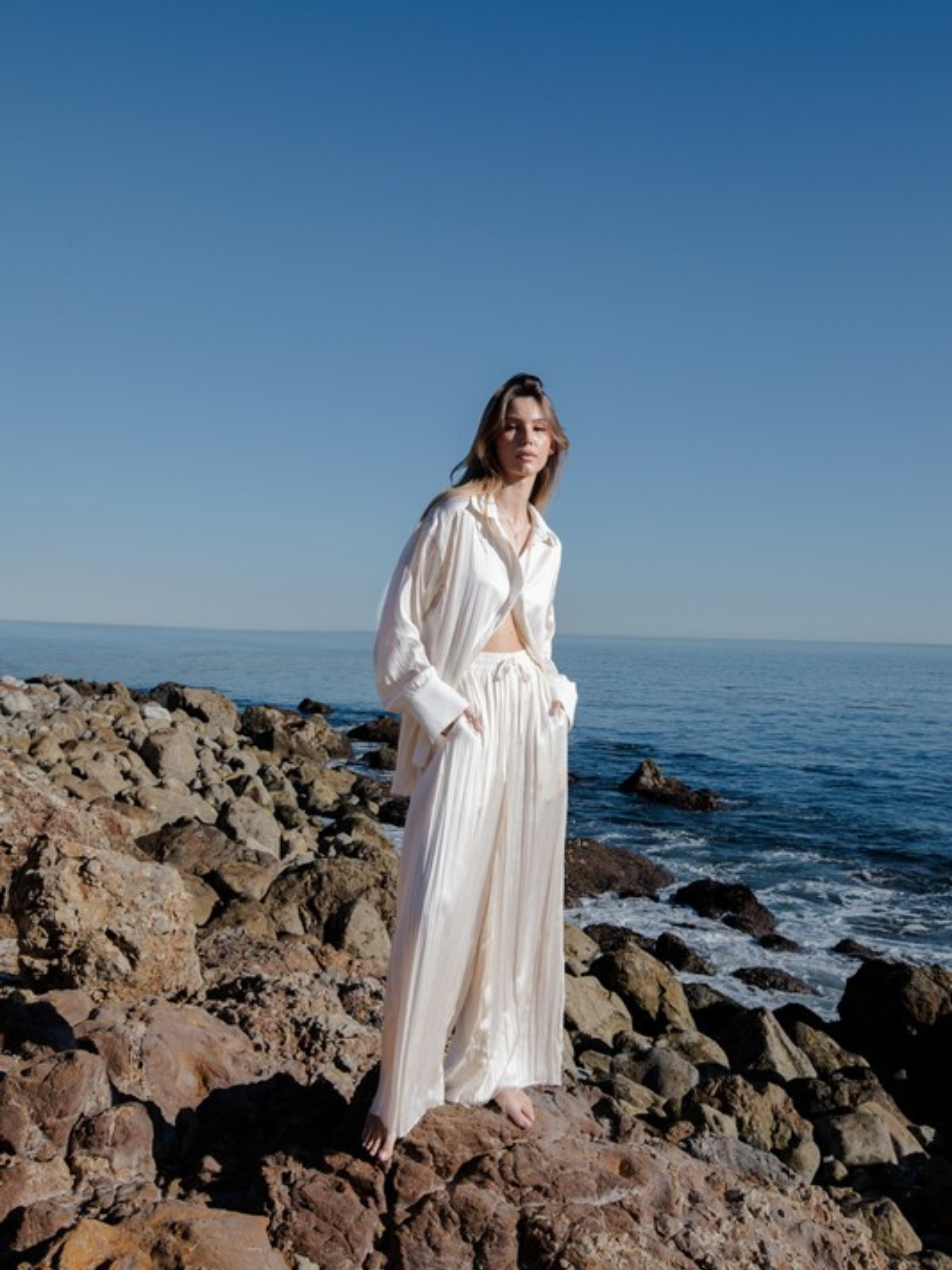 Crinkle Satin Trousers