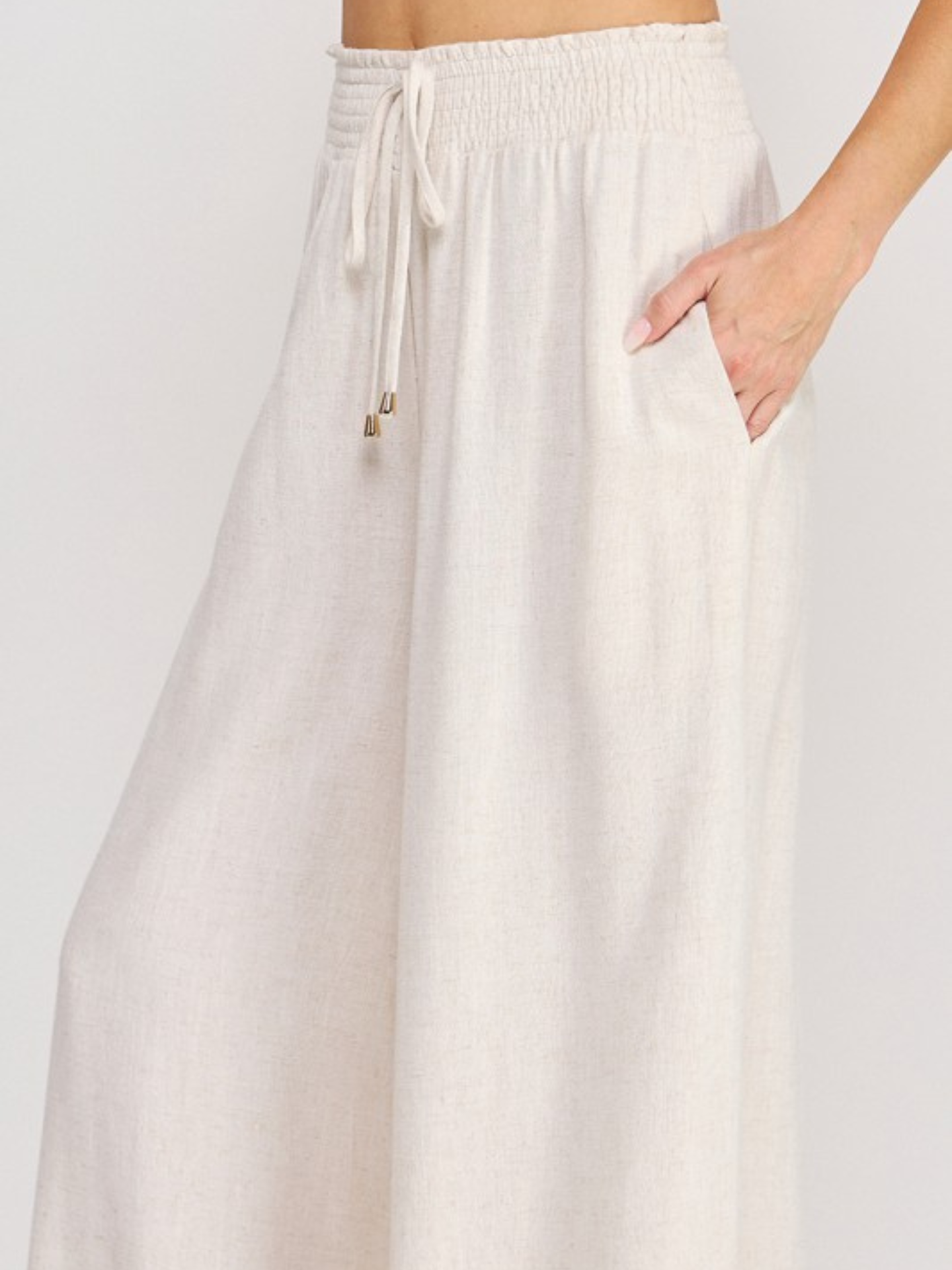 Healther Linen Pullon Pant - Mimi & Rae