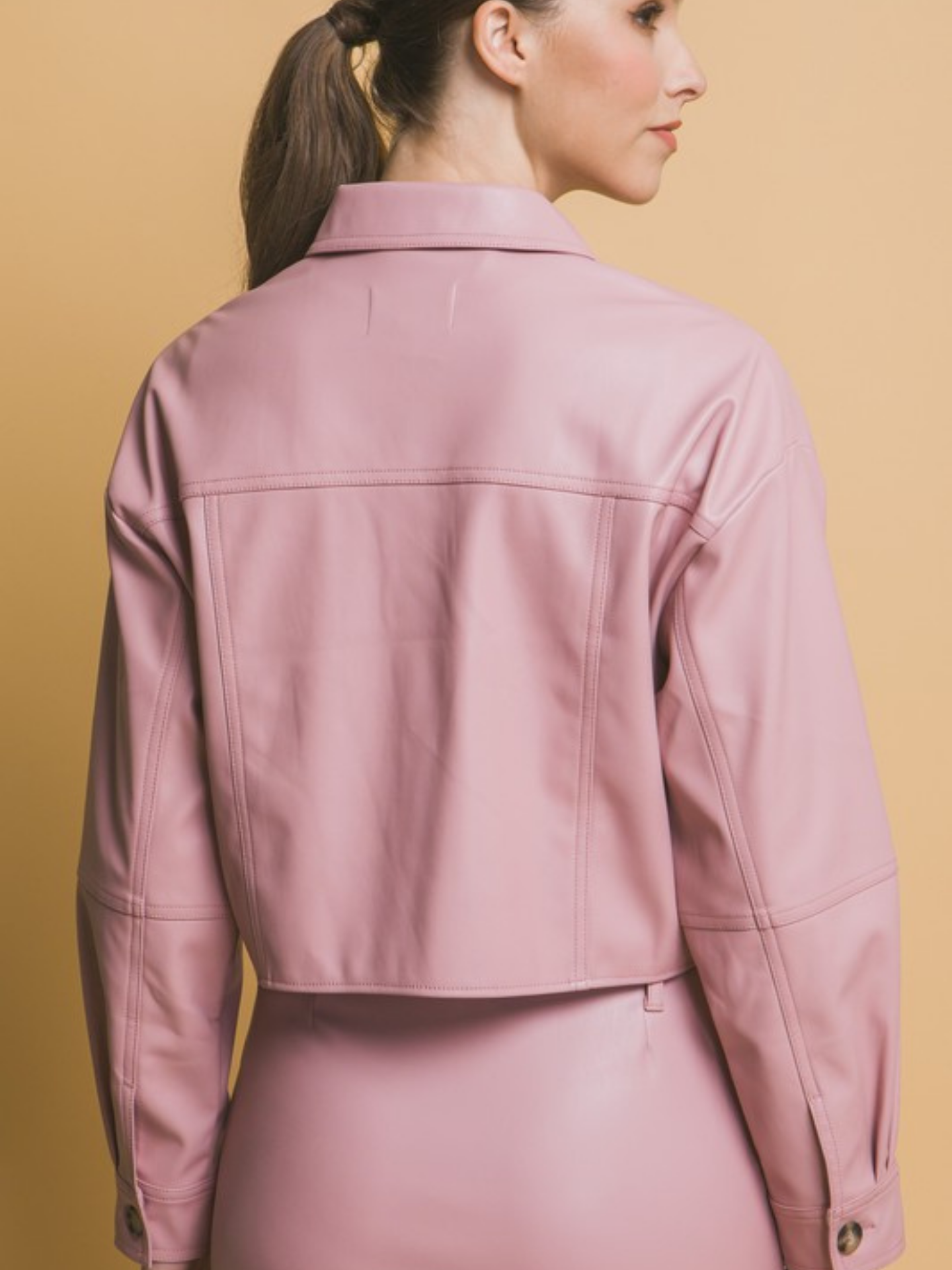 Faux Leather Shacket - Mimi & Rae