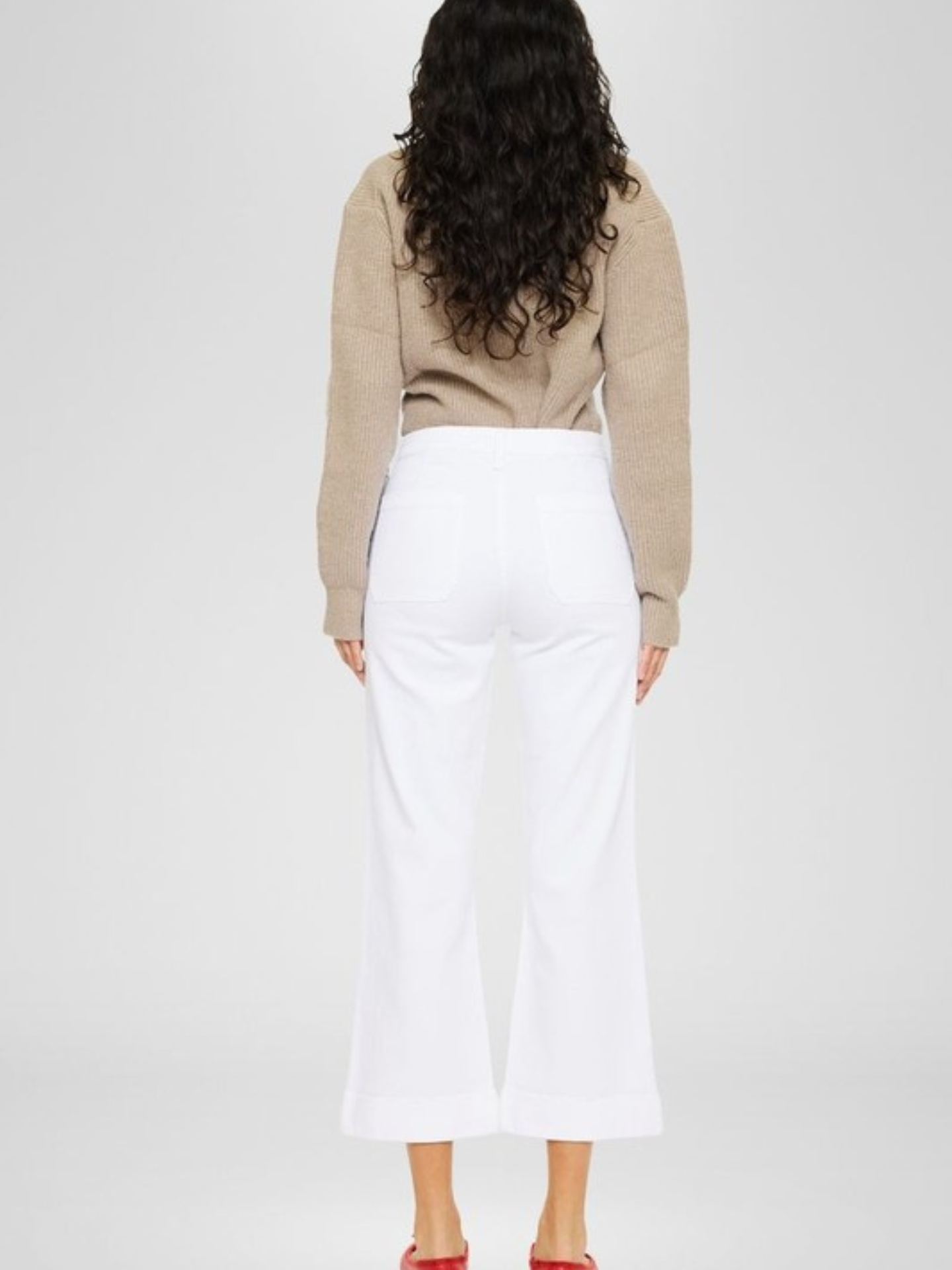 Front Pocket White Denim - Mimi & Rae