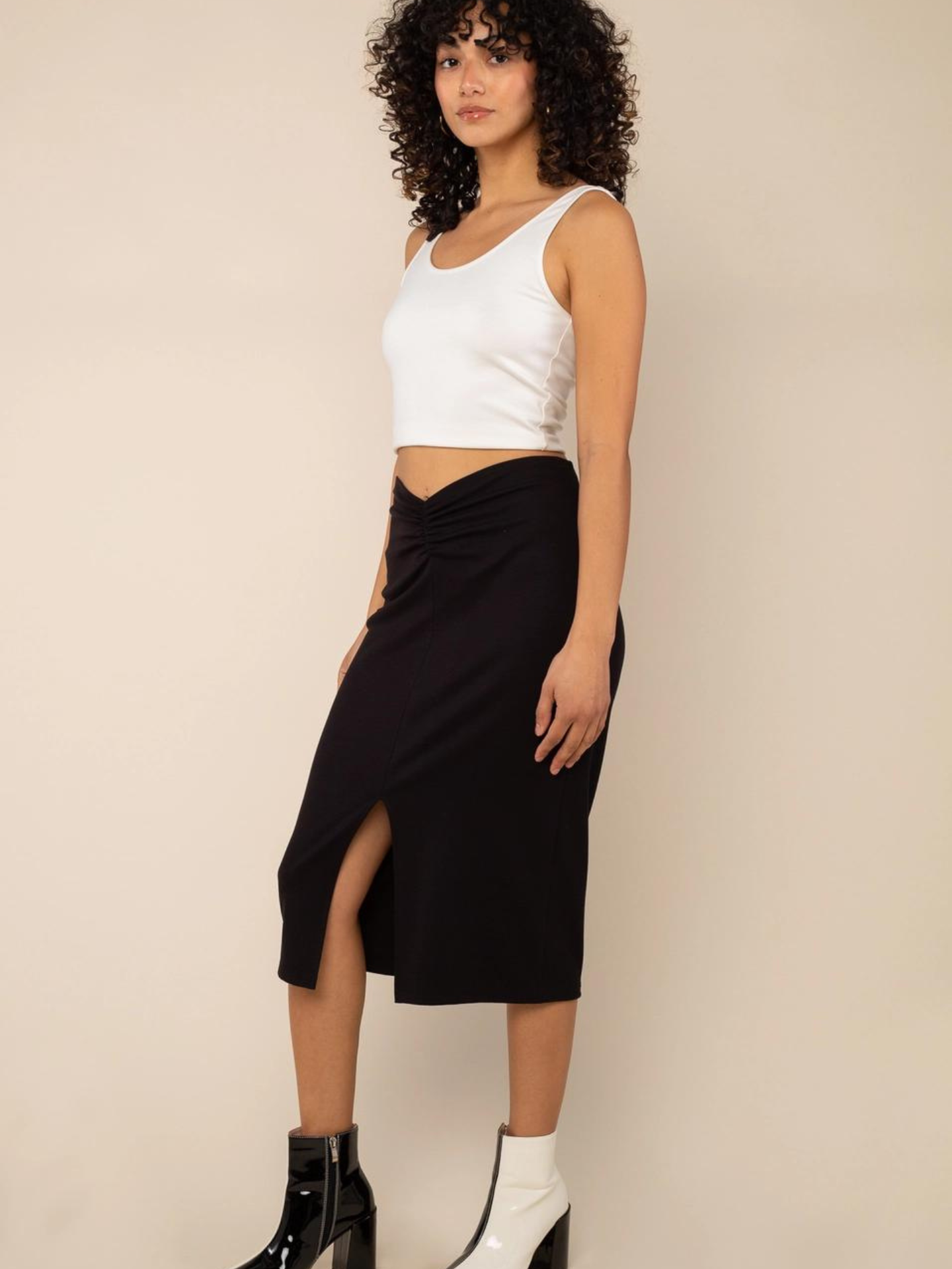 Ruched Jersey Skirt - Mimi & Rae