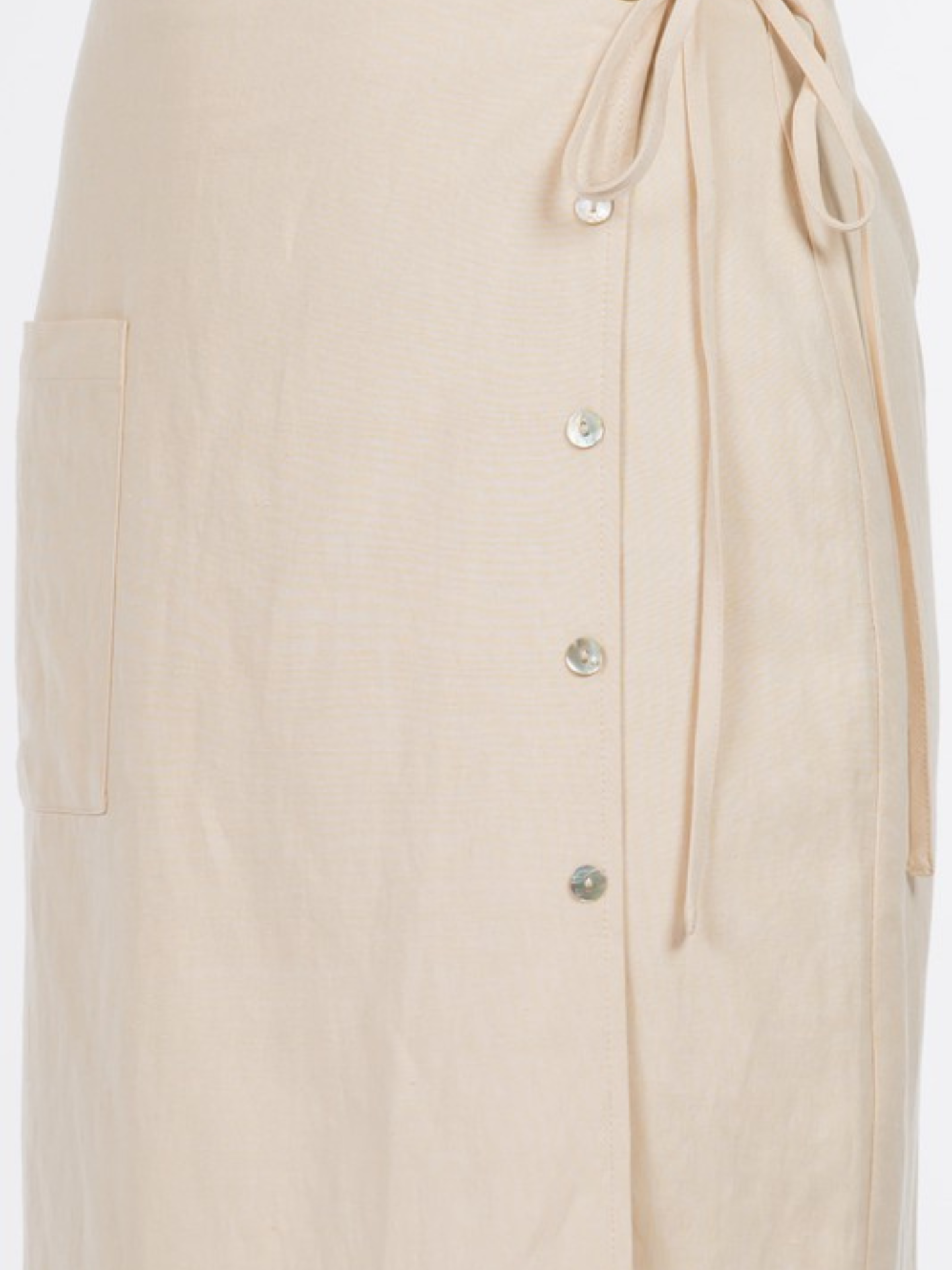 Linen Wrap Midi Skirt - Mimi & Rae