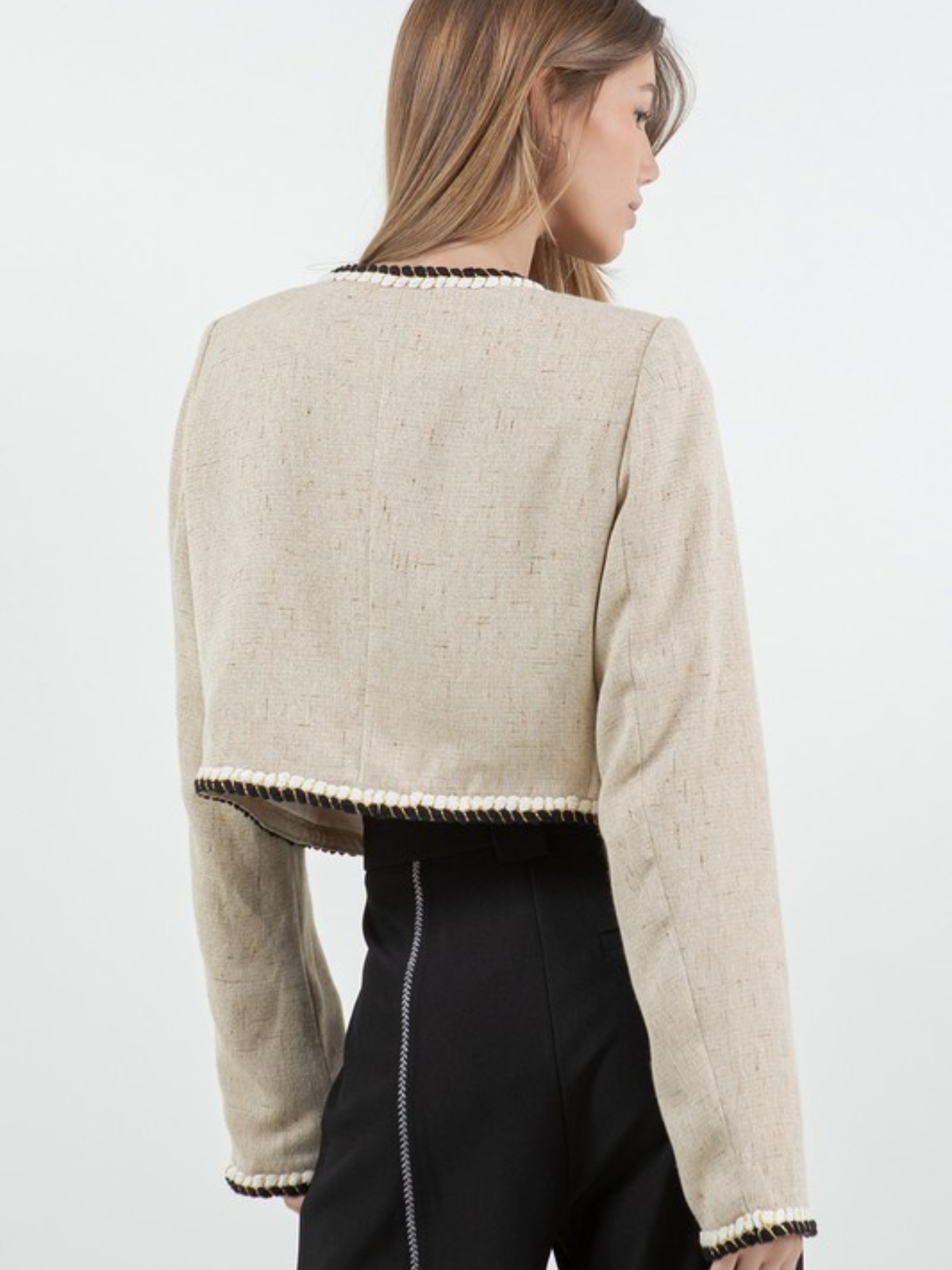 Tweed Jacket with Braid Trim