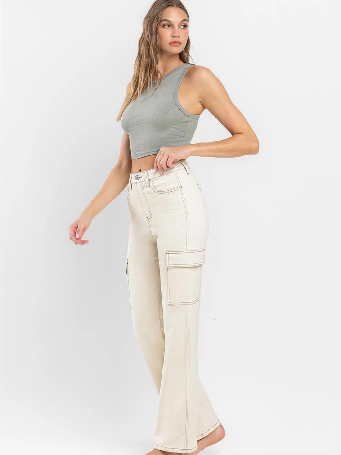 Ecru Cargos - Mimi & Rae