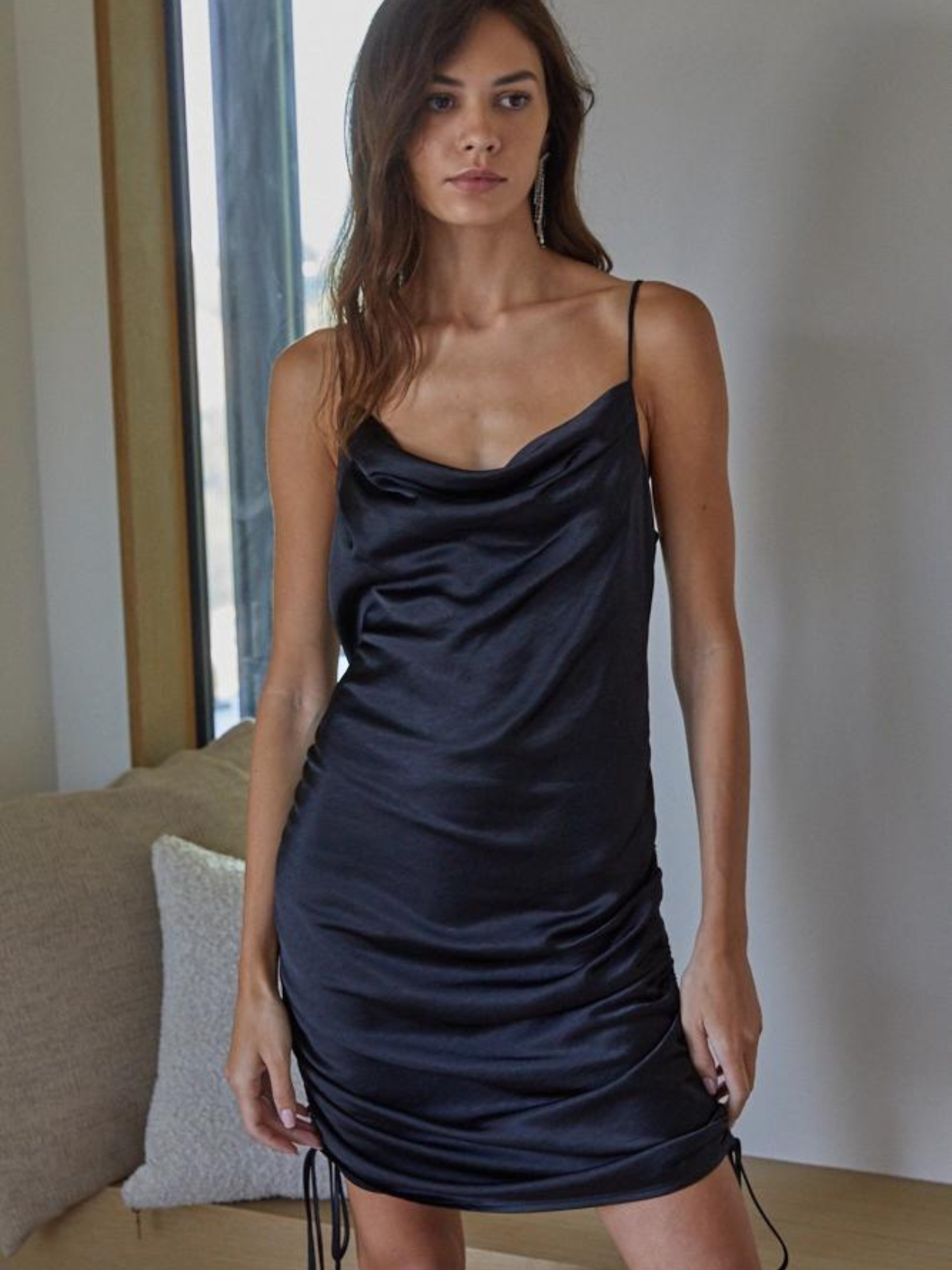 Serenity Satin Mini Dress - Mimi & Rae