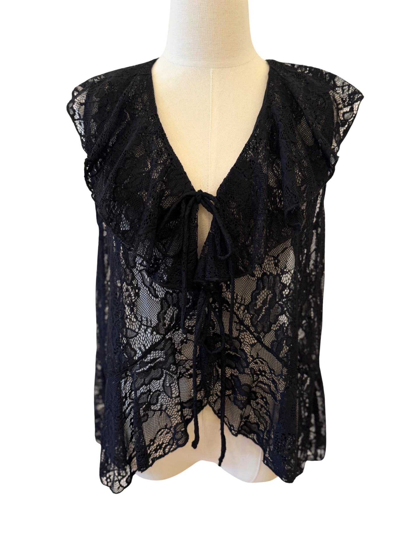 Ruffle Lace Top Size Large - Mimi & Rae
