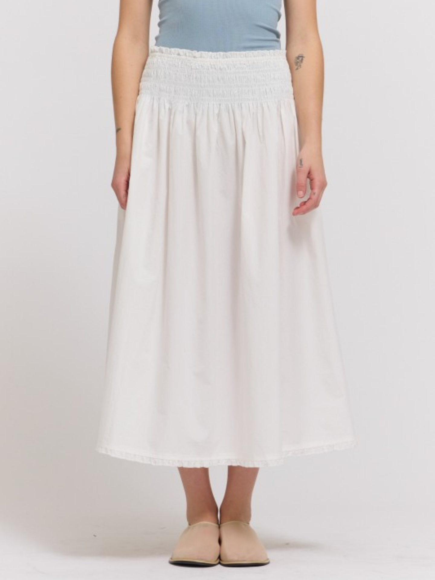 Edith Smocked Waist Skirt