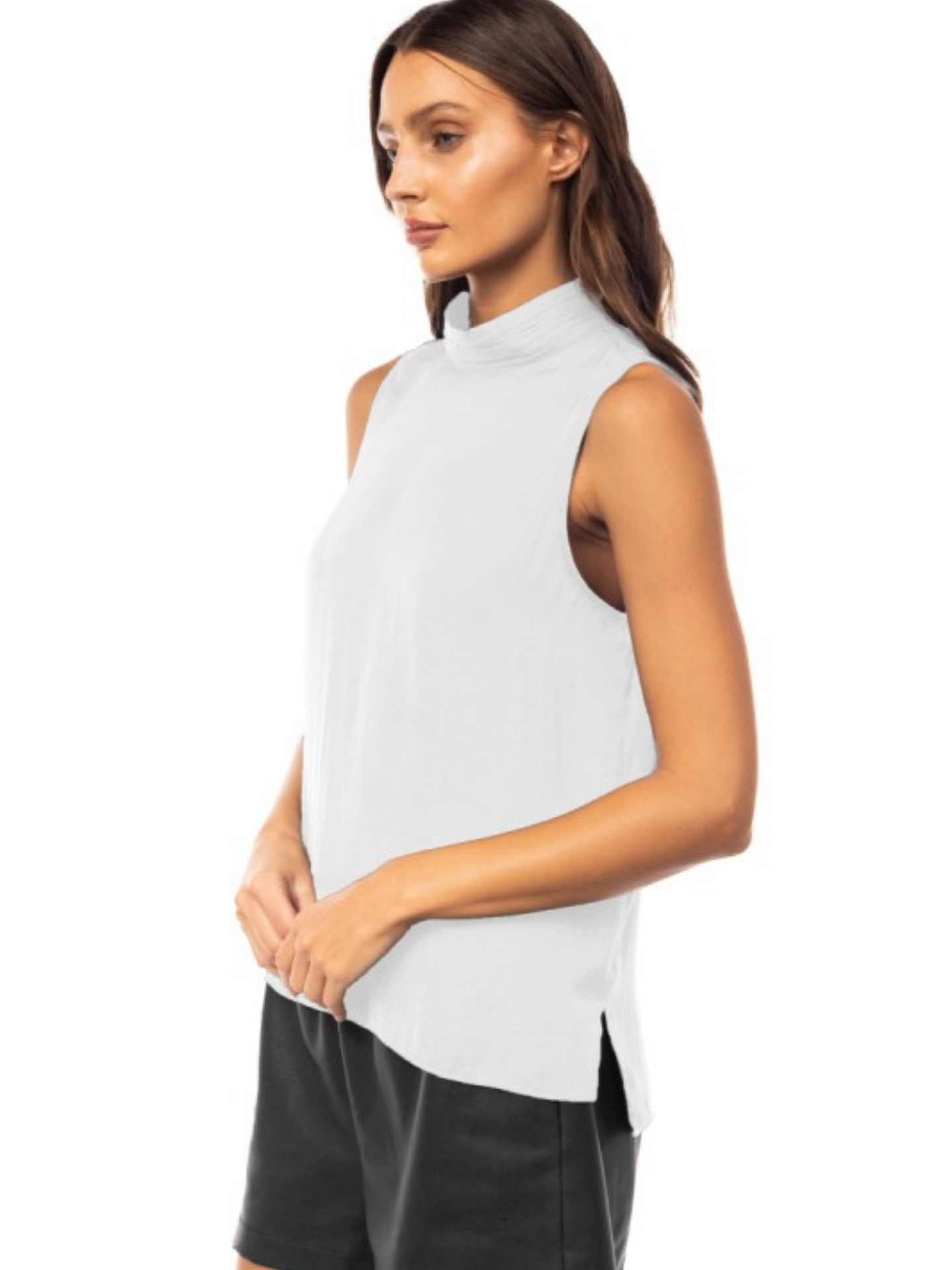Pleated Mockneck Top - Mimi & Rae