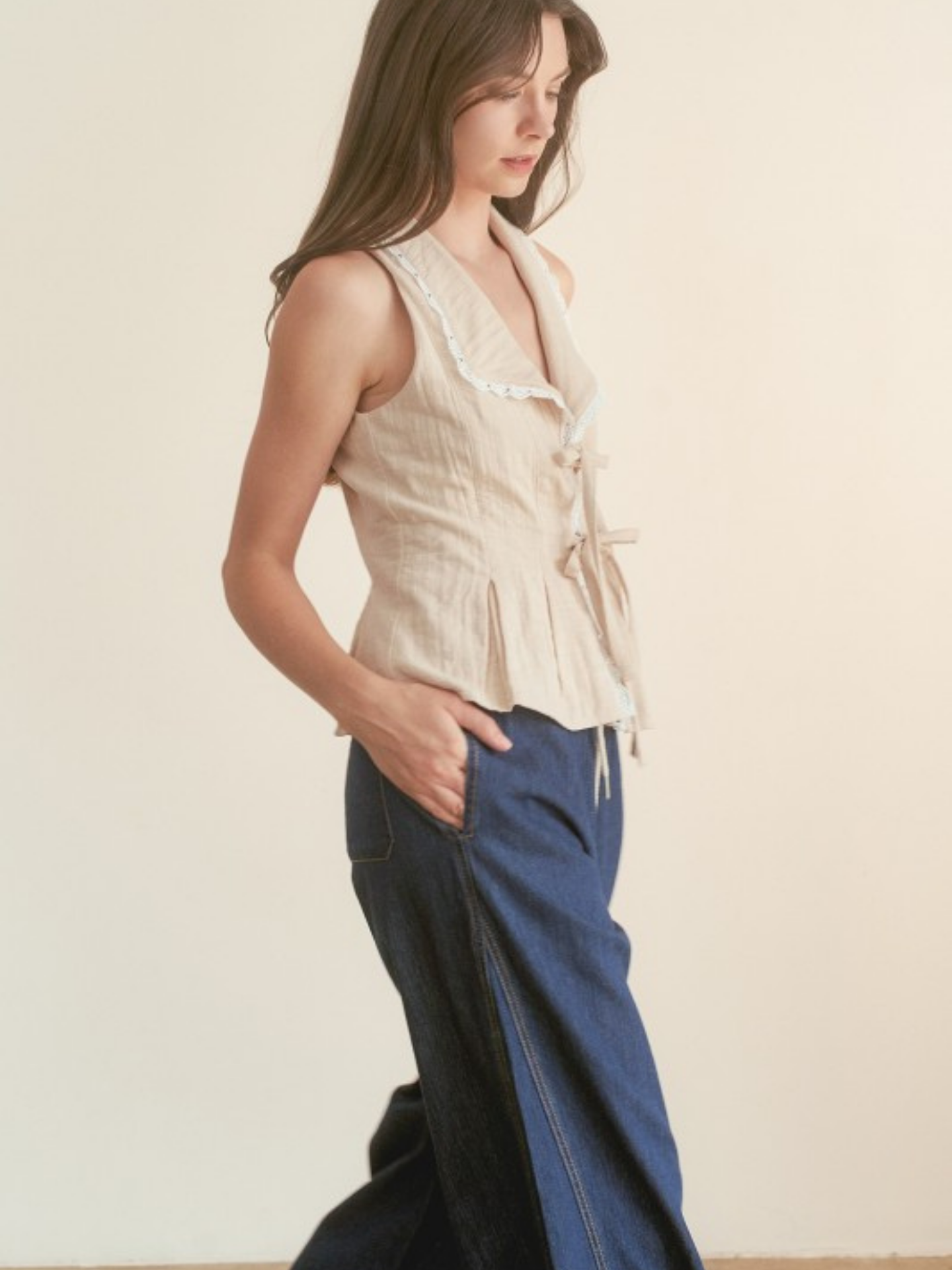 Lacey Tie Vest Top