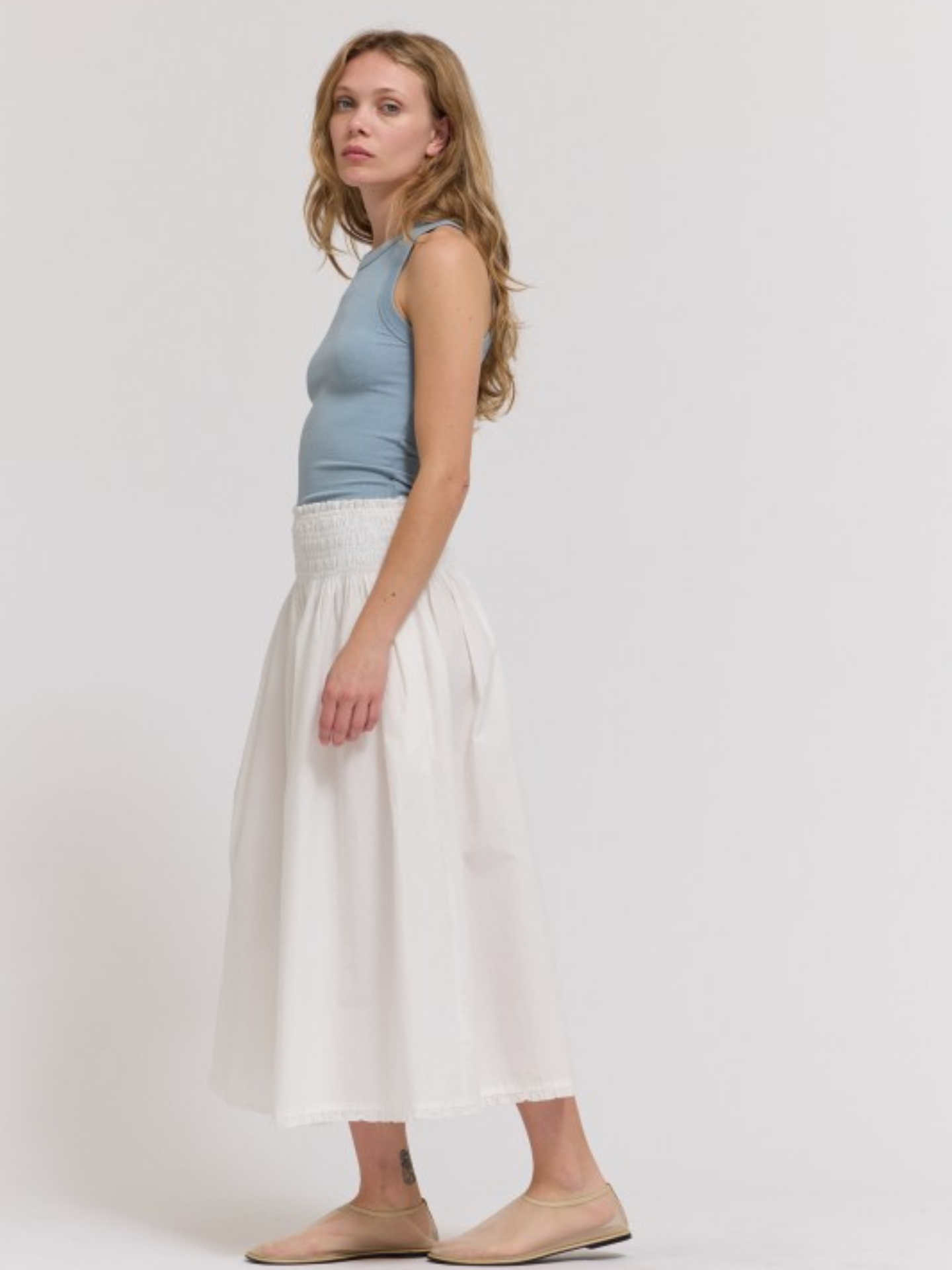 Edith Smocked Waist Skirt