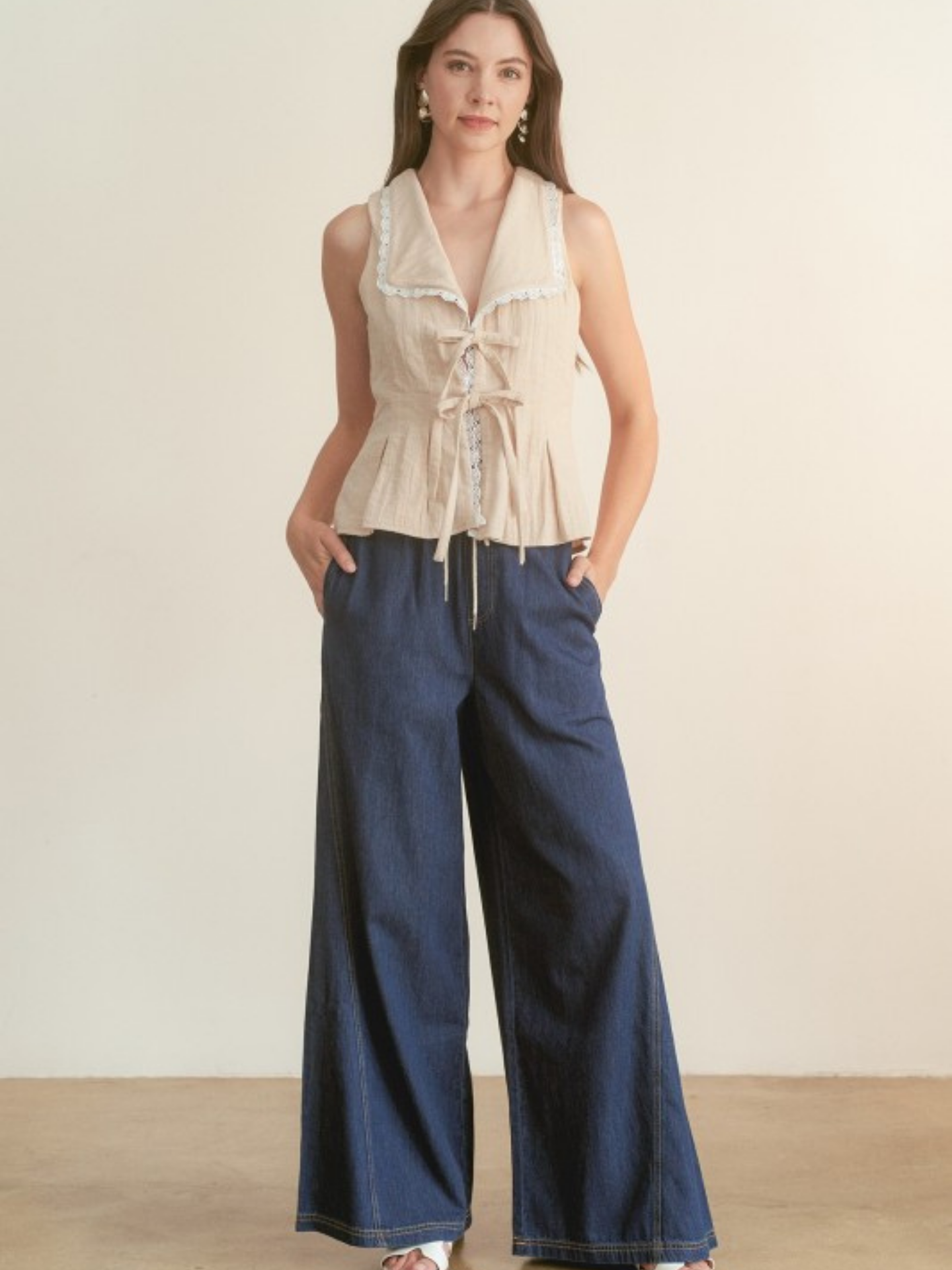 Lacey Tie Vest Top