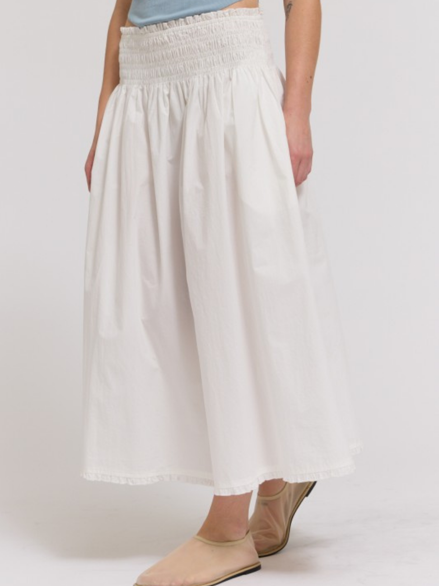 Edith Smocked Waist Skirt