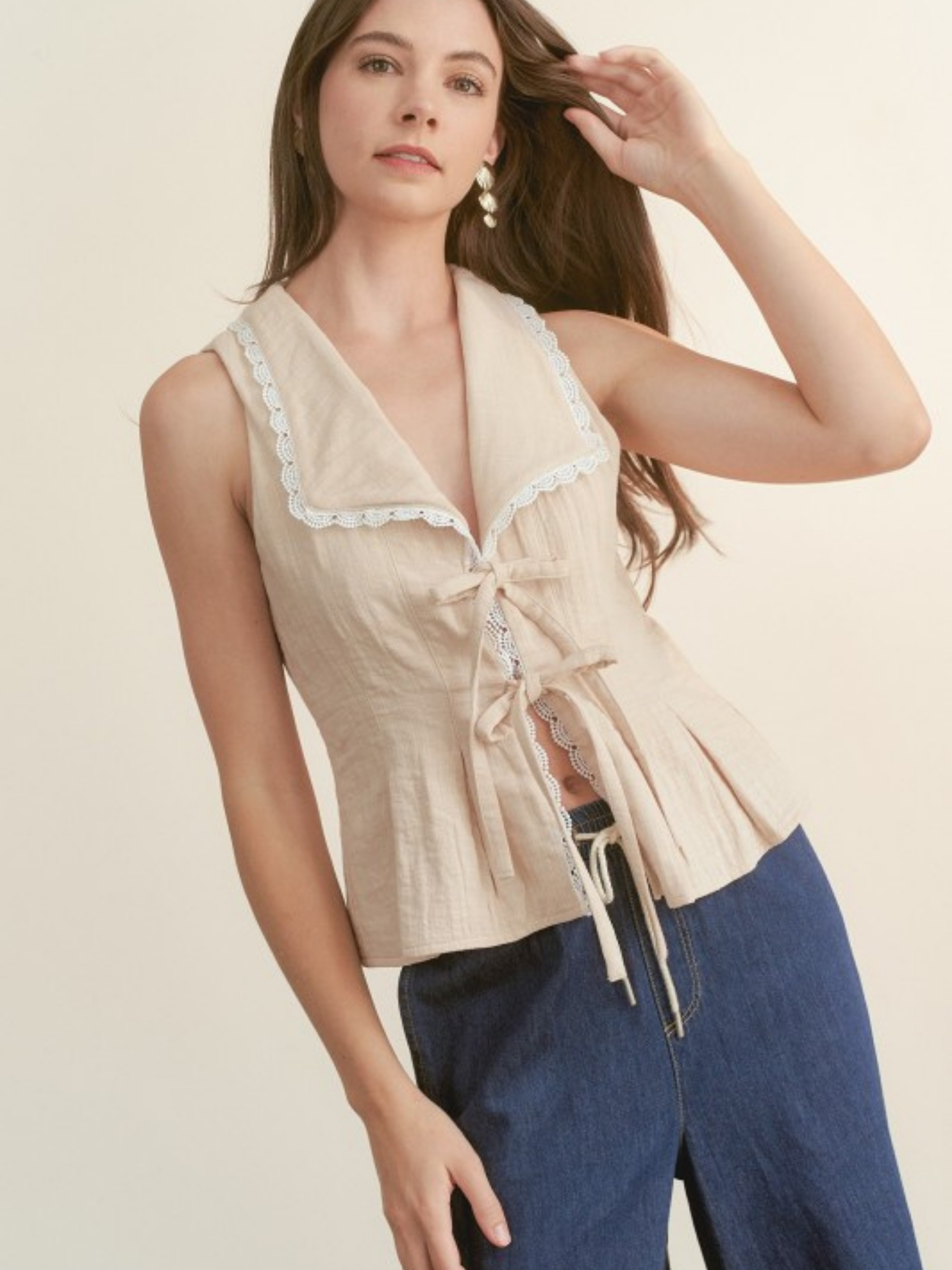 Lacey Tie Vest Top
