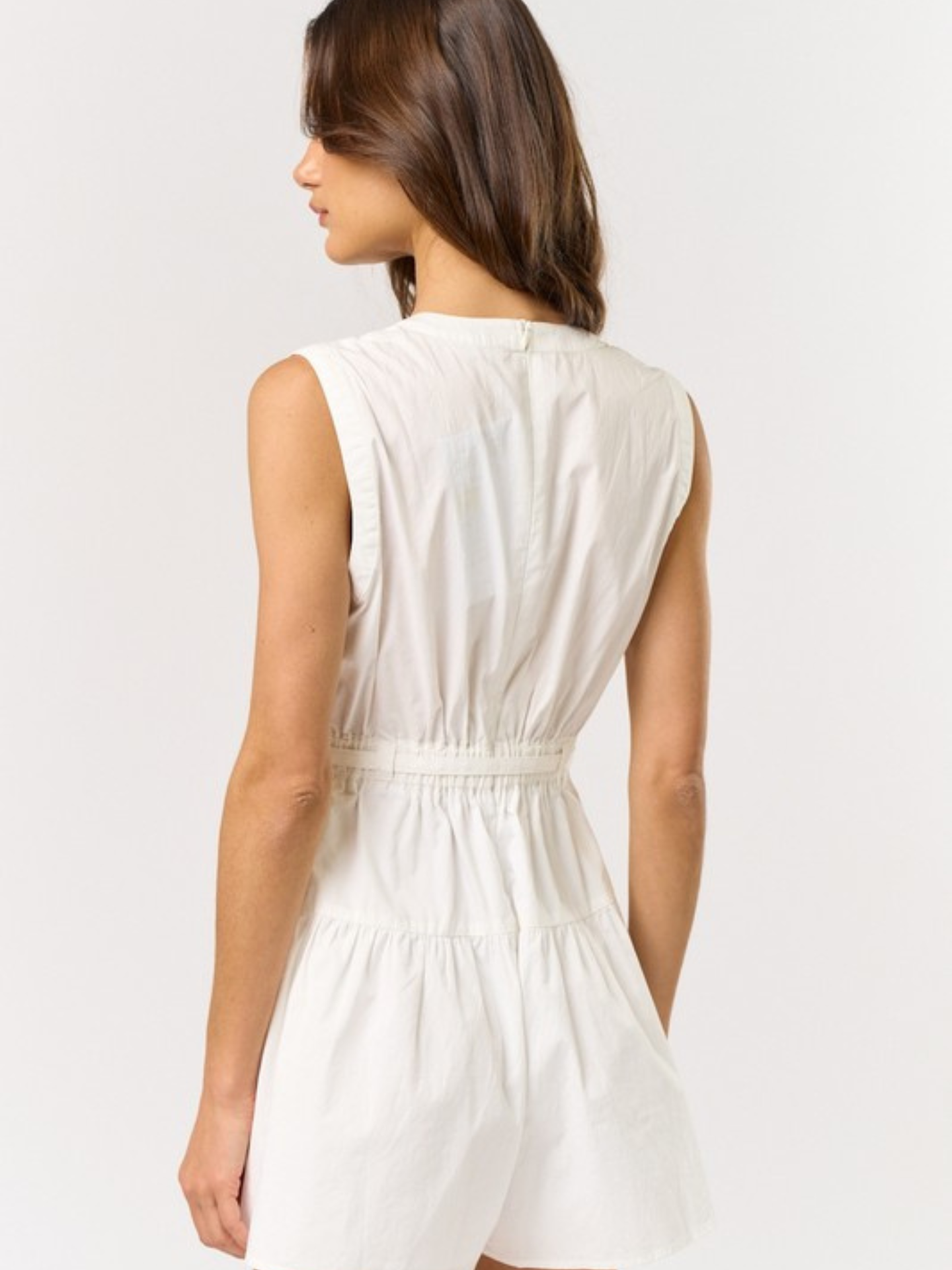 Tailored Cotton Romper - Mimi & Rae