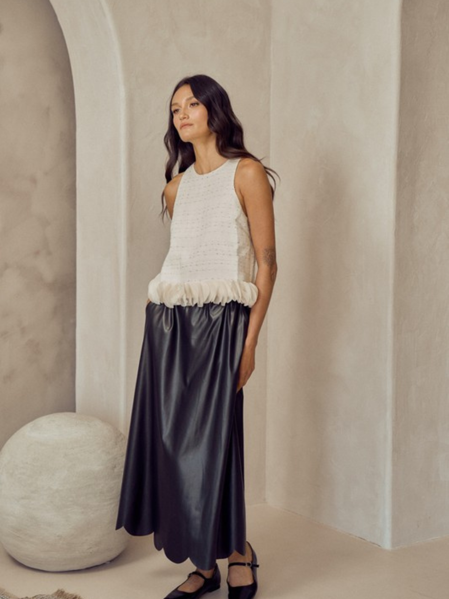 Scalloped Maxi Skirt - Mimi & Rae