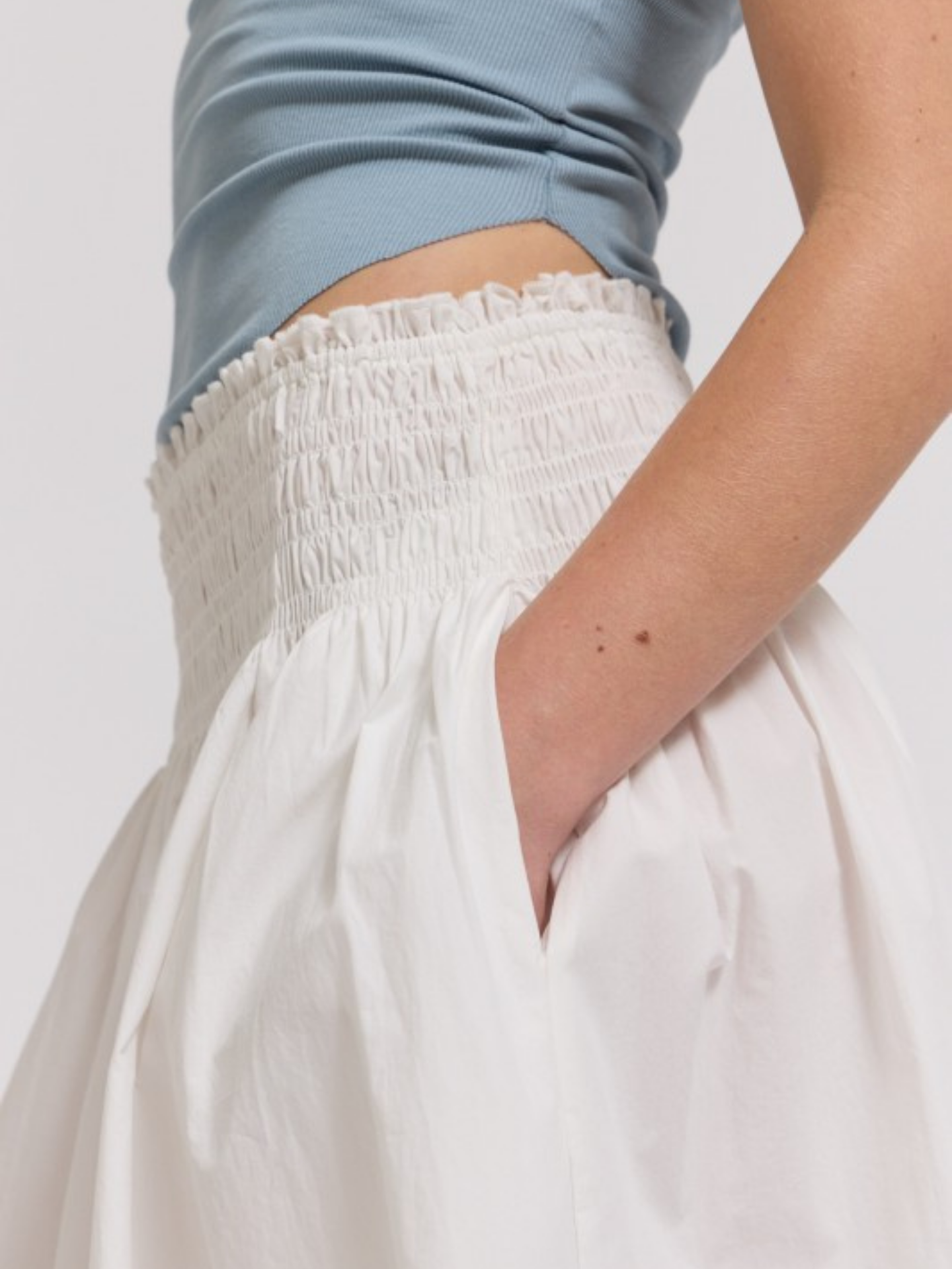 Edith Smocked Waist Skirt