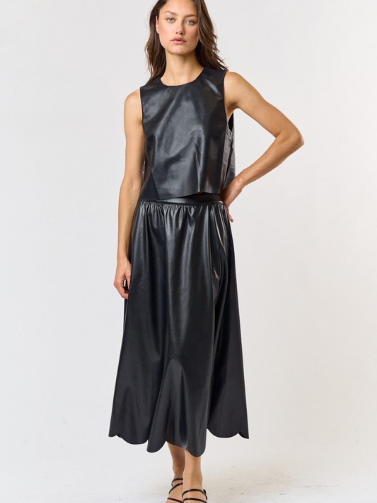 Scalloped Maxi Skirt - Mimi & Rae