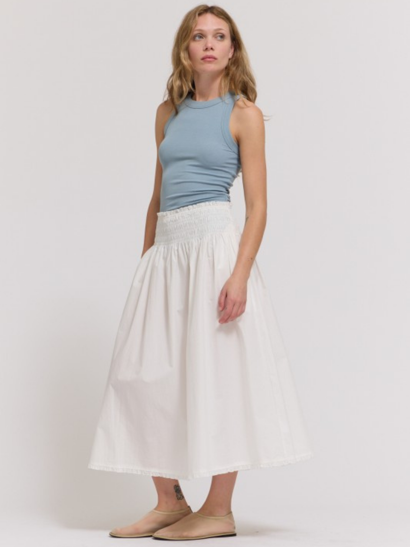 Edith Smocked Waist Skirt