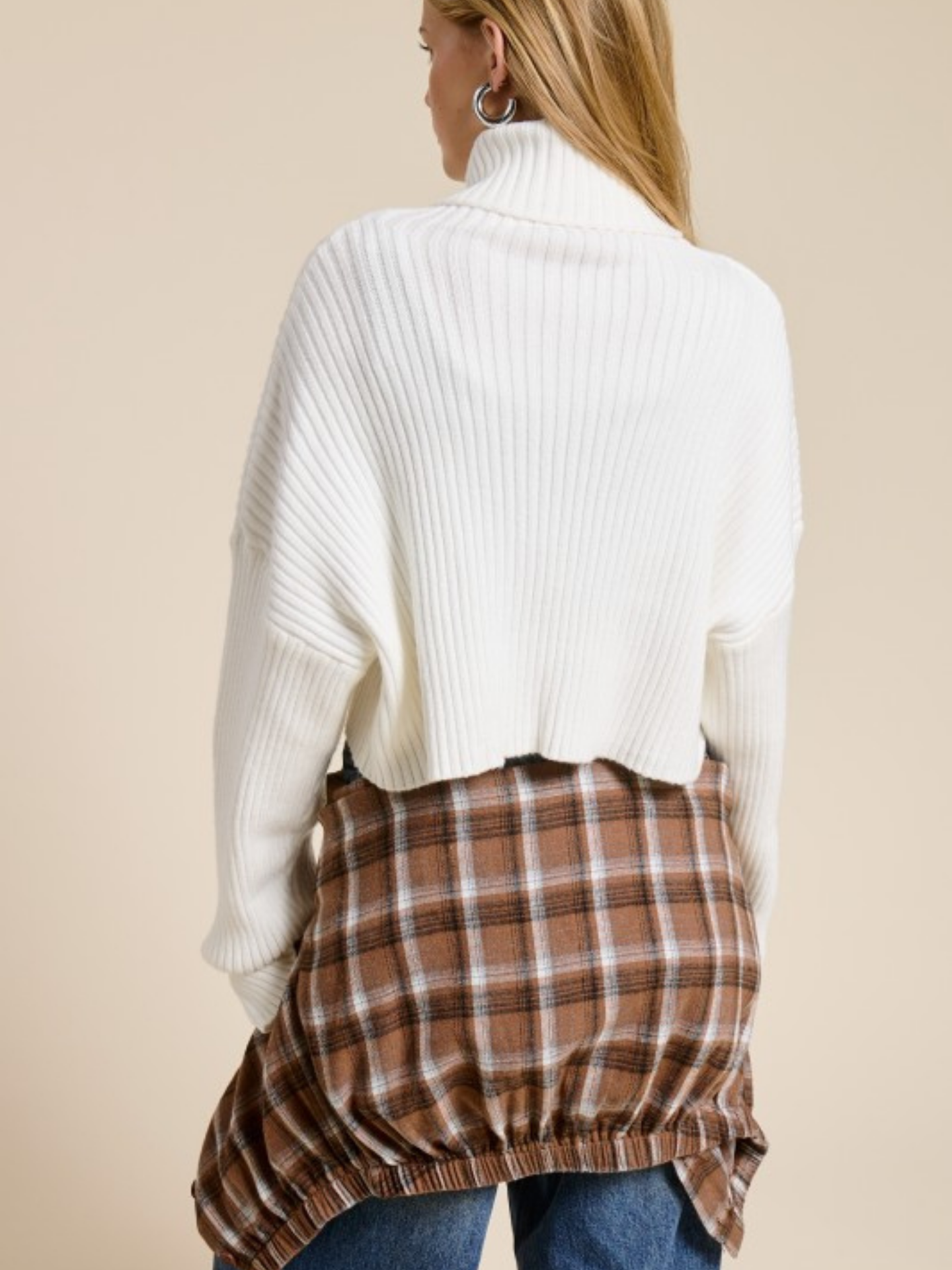 Cropped Turtleneck Sweater