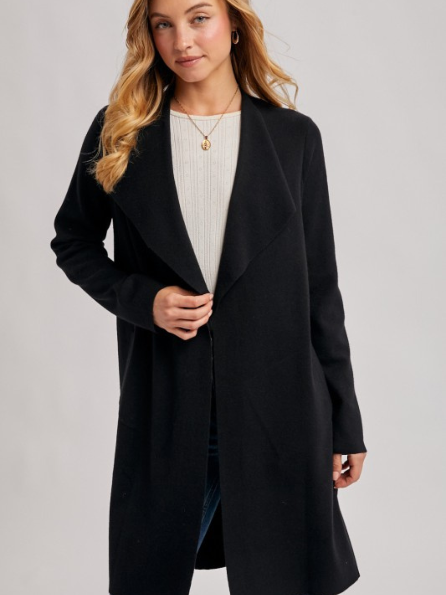 Open Front Knit Cardi