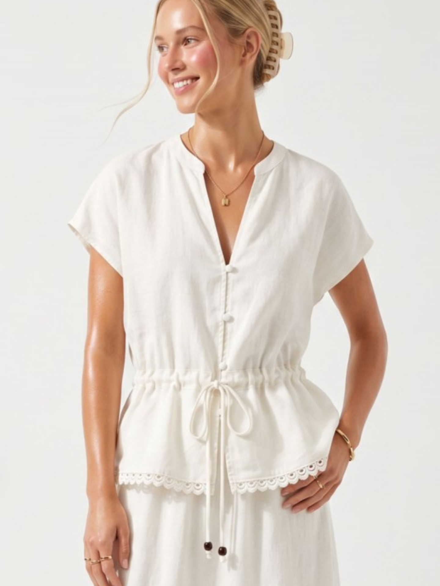 Wilma Linen Boho Blouse