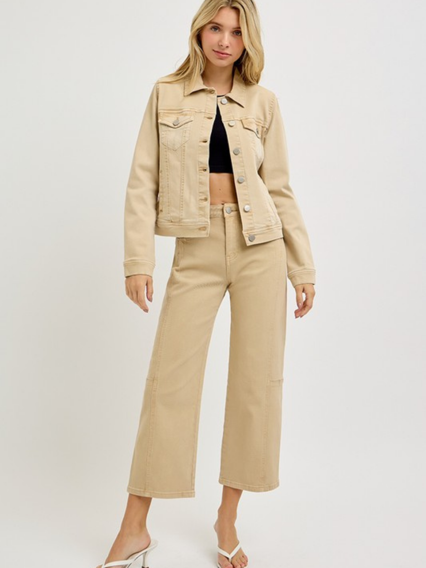 Beige Denim Jacket