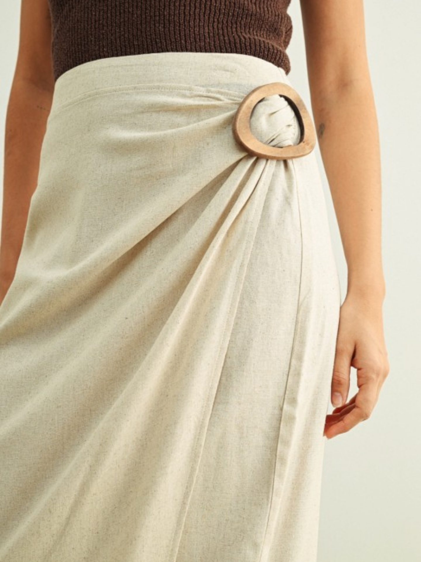 Linen Wrap Maxi Skirt - Mimi & Rae