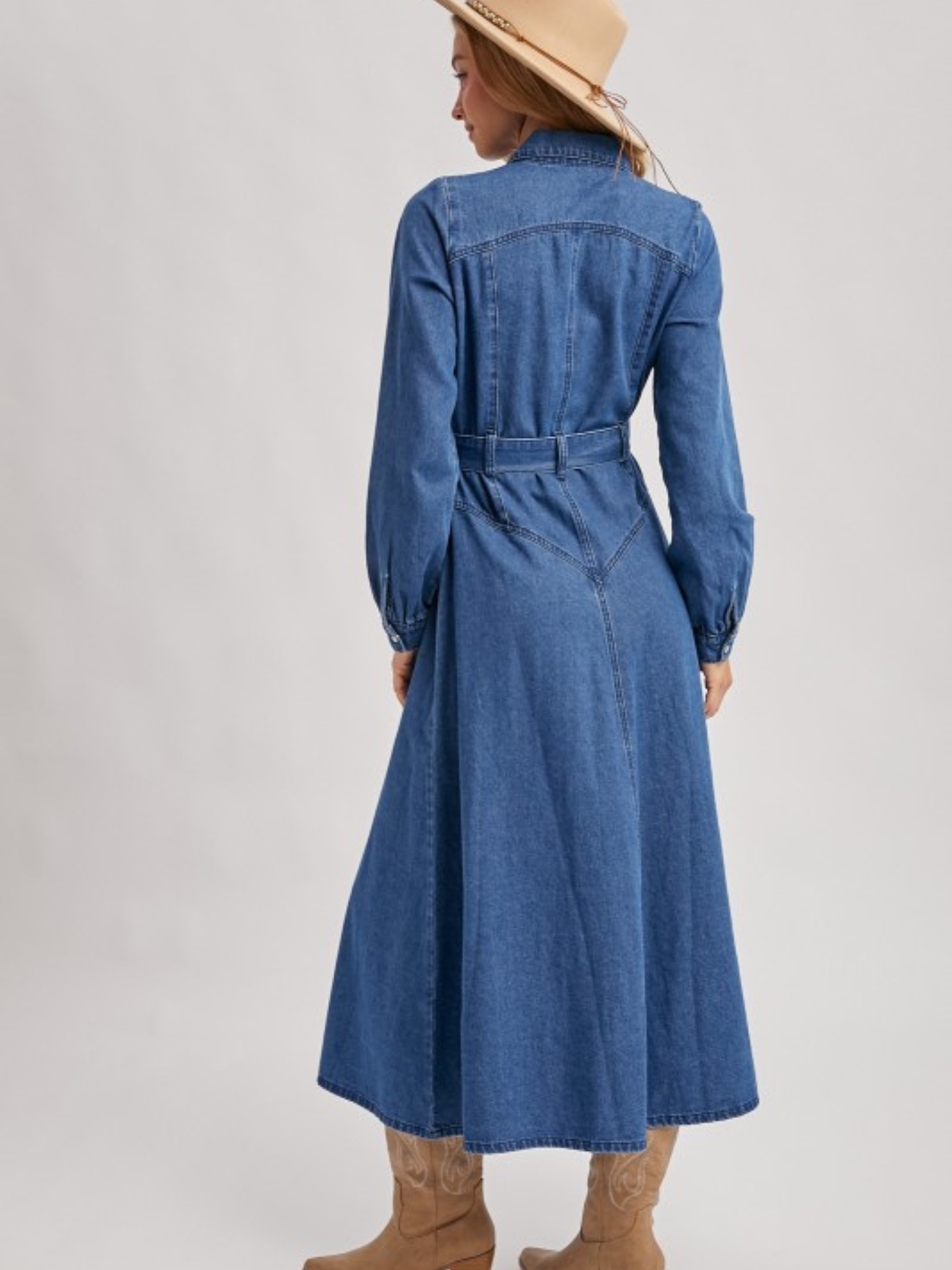 Maxi Denim Dress - Mimi & Rae