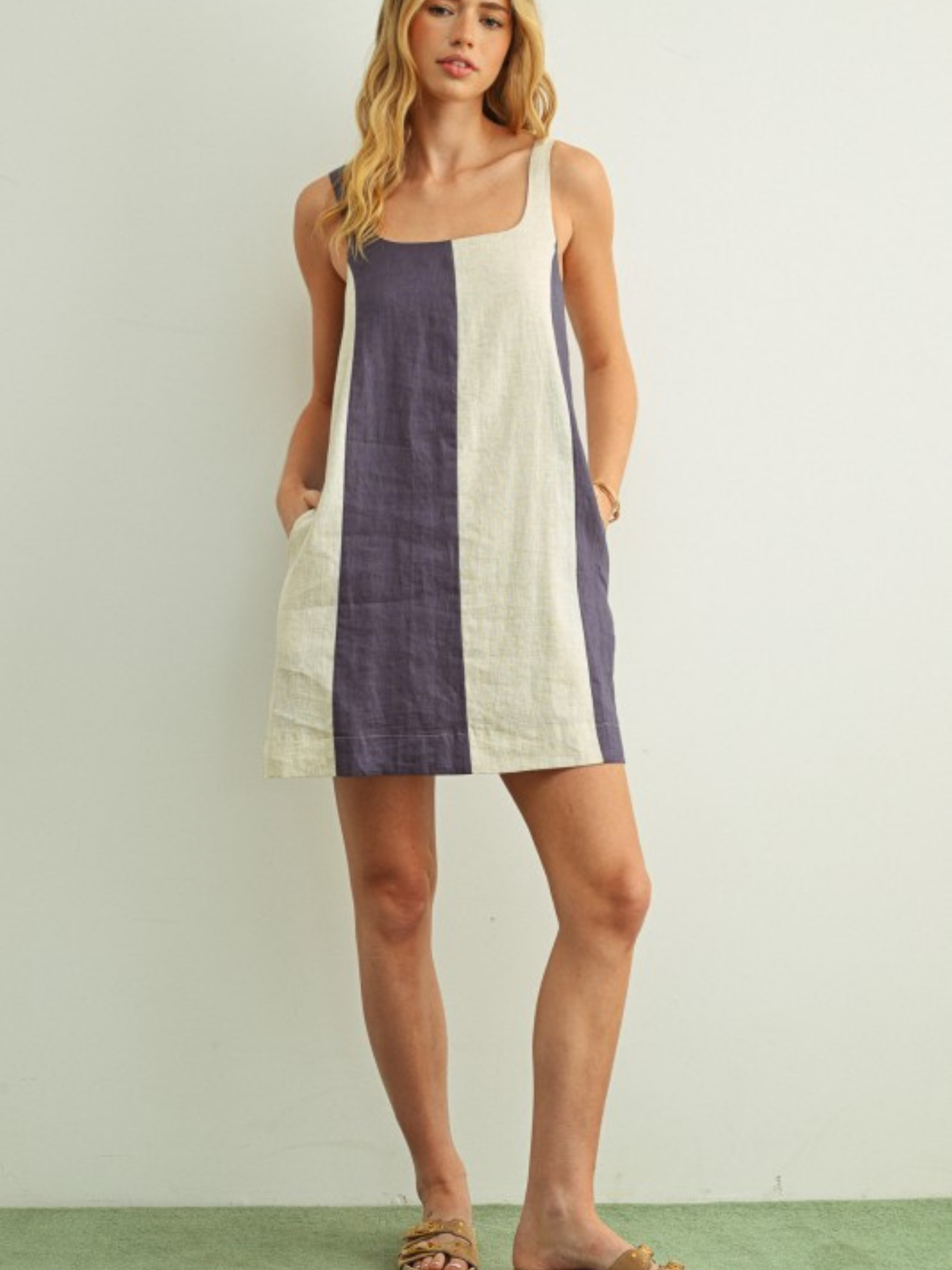 Striped Linen Dress - Mimi & Rae