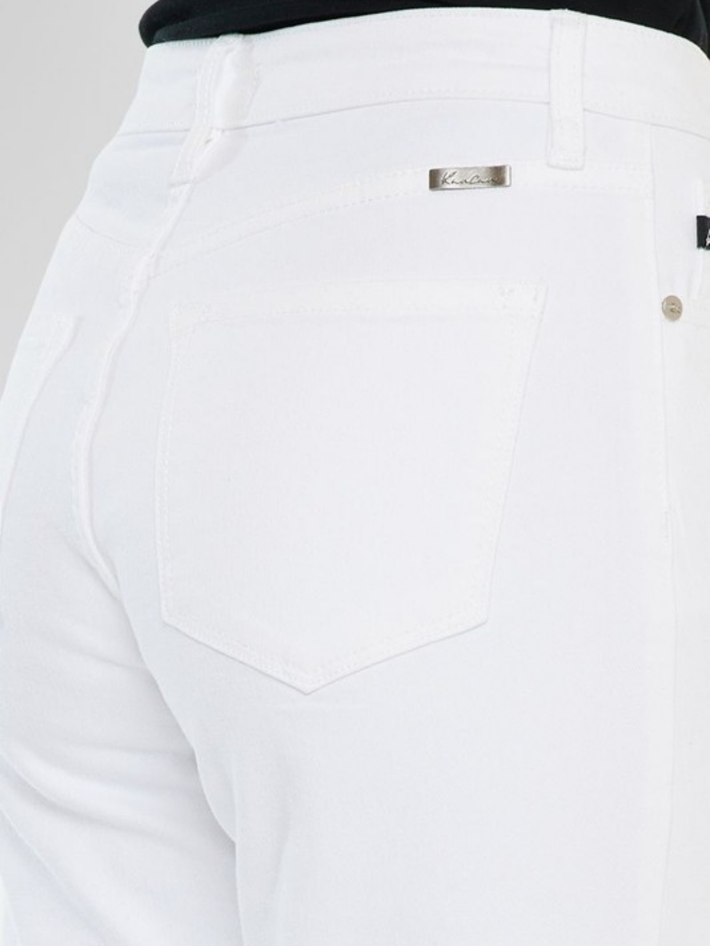 Cropped Straight White Denim - Mimi & Rae