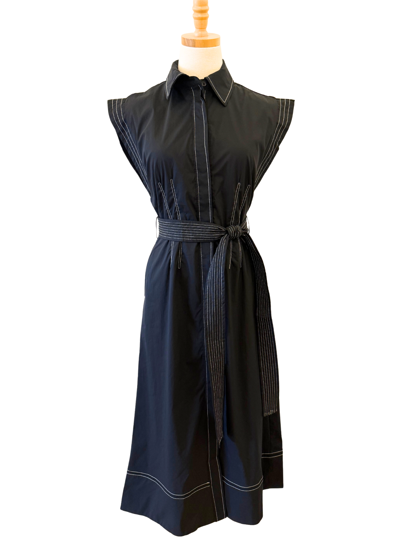 Contrast Stitch Midi Dress - Mimi & Rae