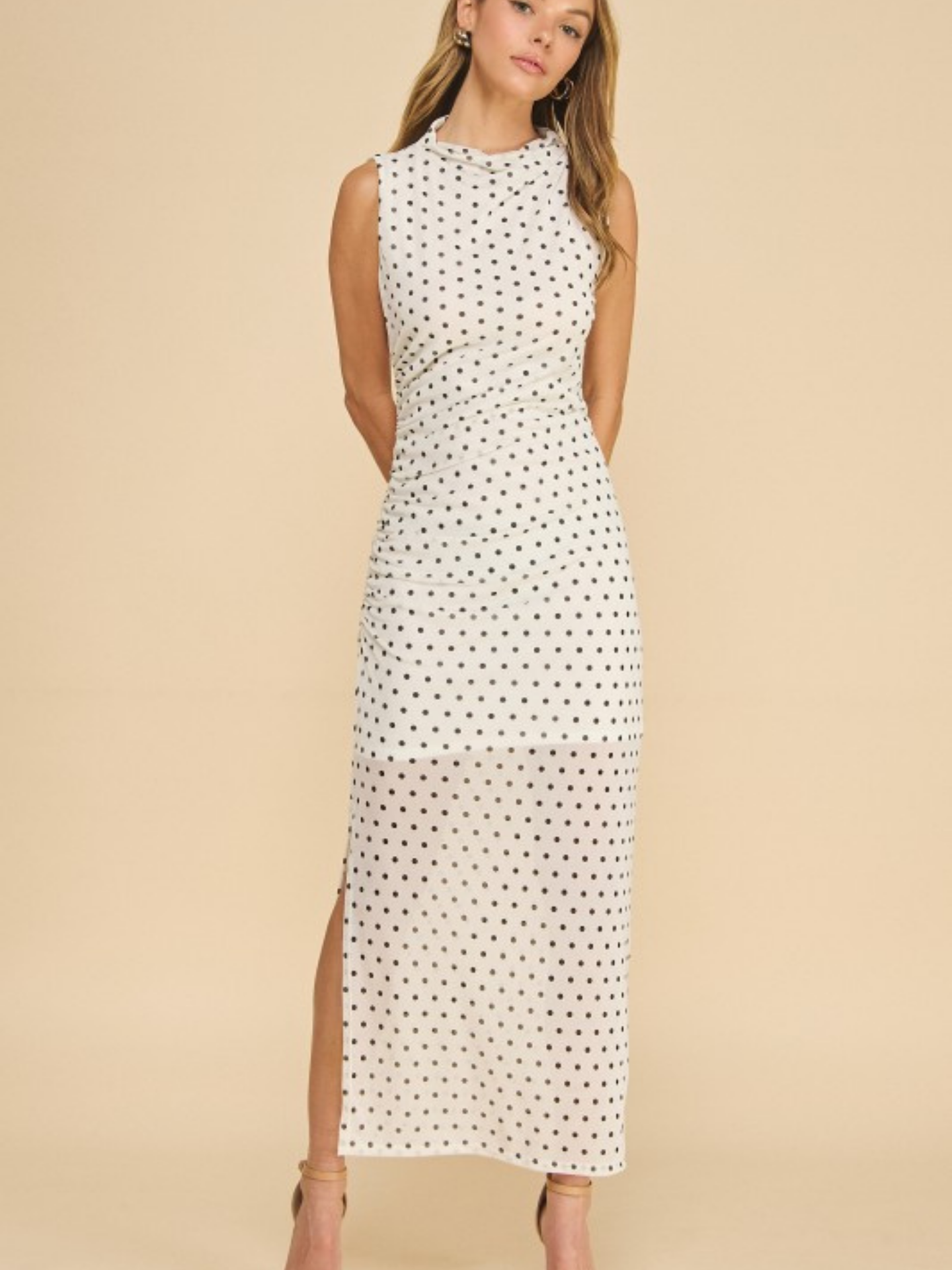 Marilyn Polka Dot Mesh Dress