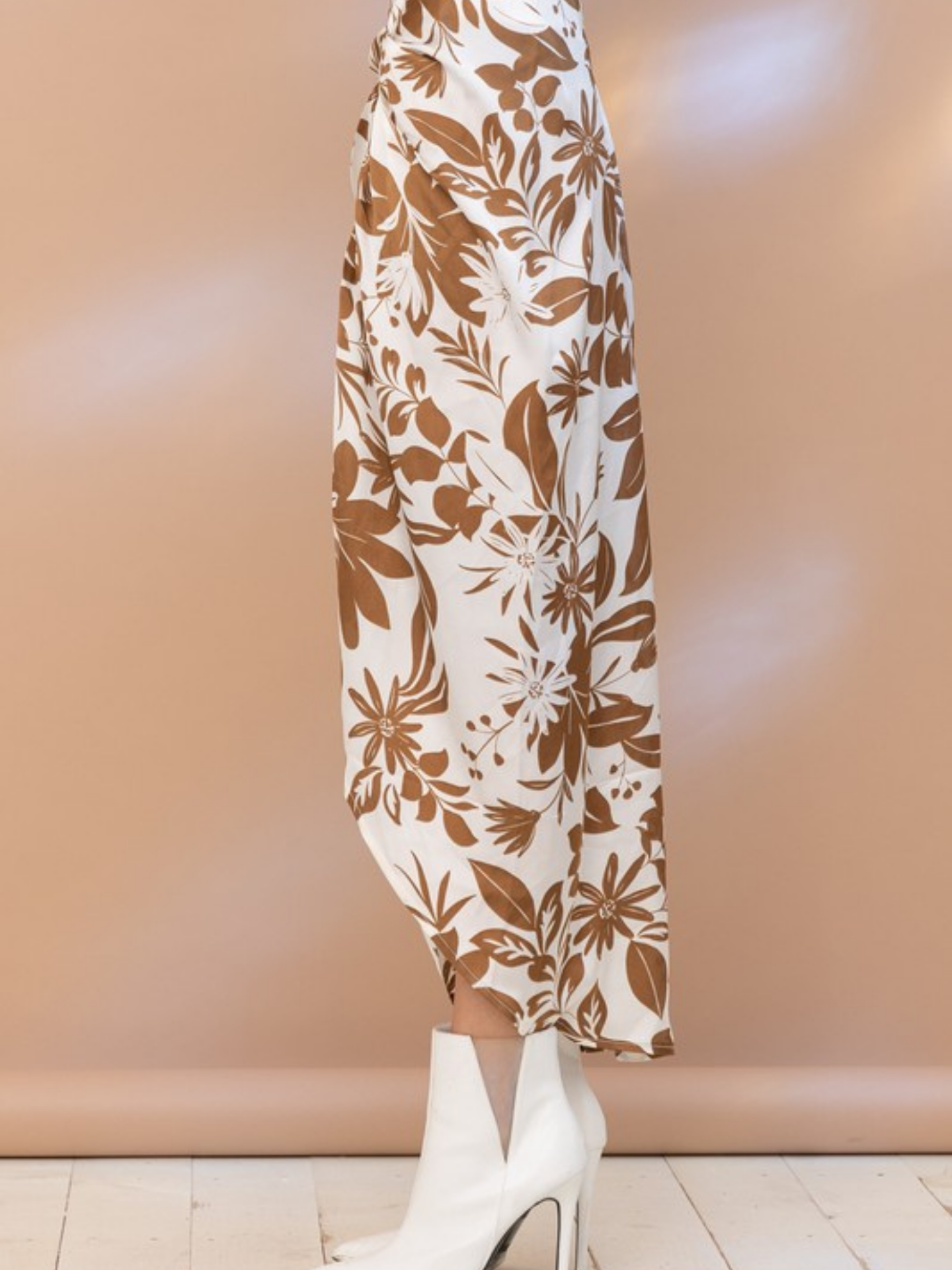 Satin Draped Skirt
