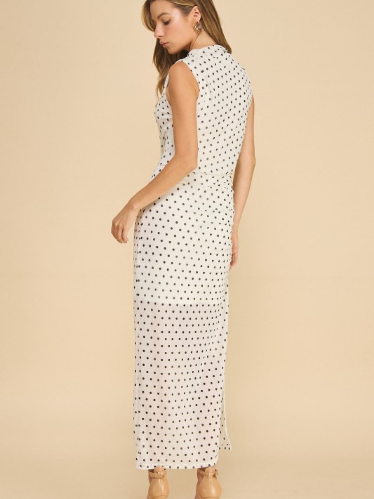 Marilyn Polka Dot Mesh Dress