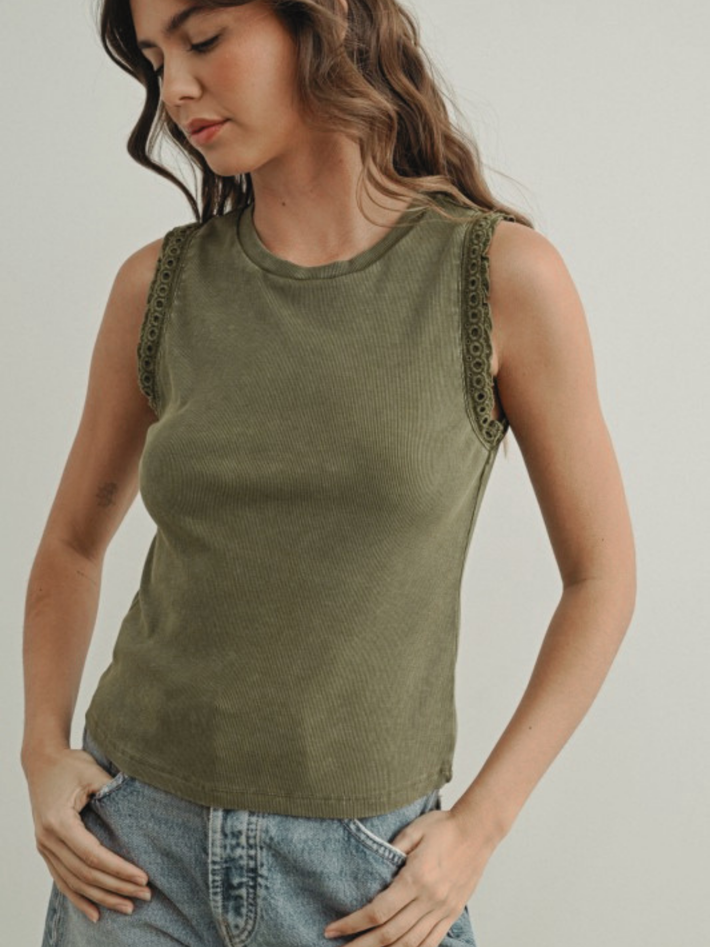 Mabel Crochet Ruffle Tank