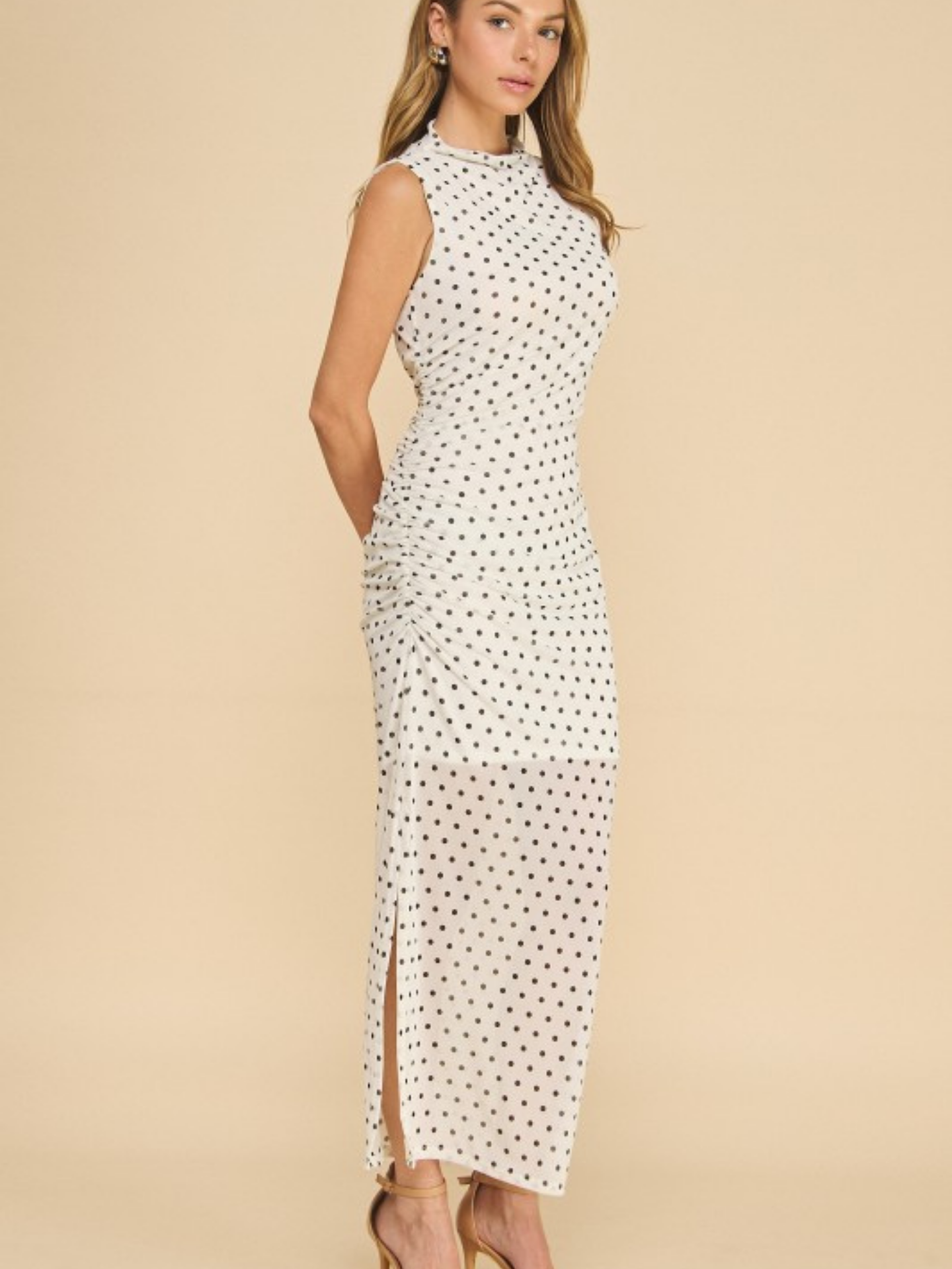Marilyn Polka Dot Mesh Dress