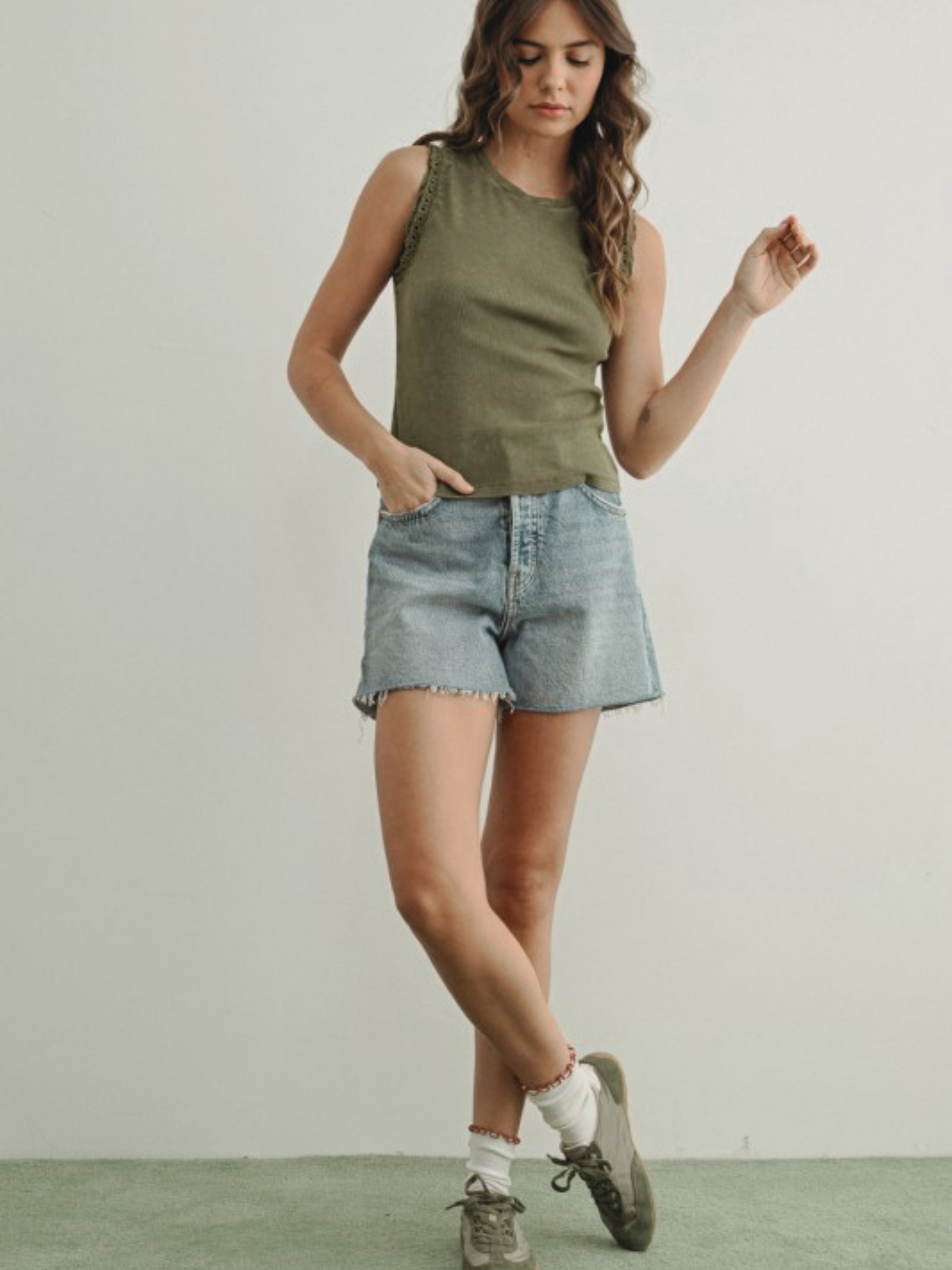 Mabel Crochet Ruffle Tank