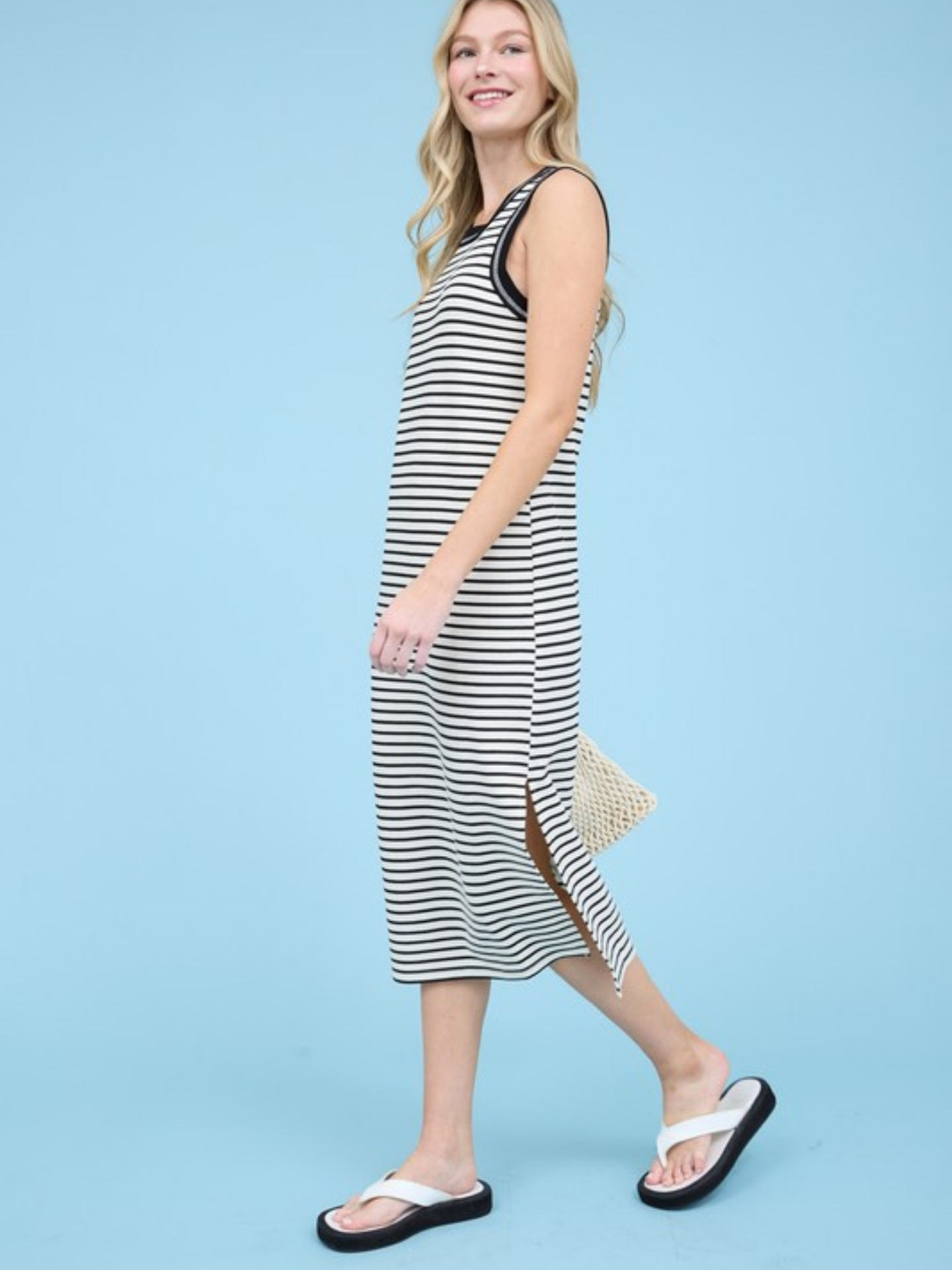 Sleeveless Side Slit Tank Maxi - Mimi & Rae