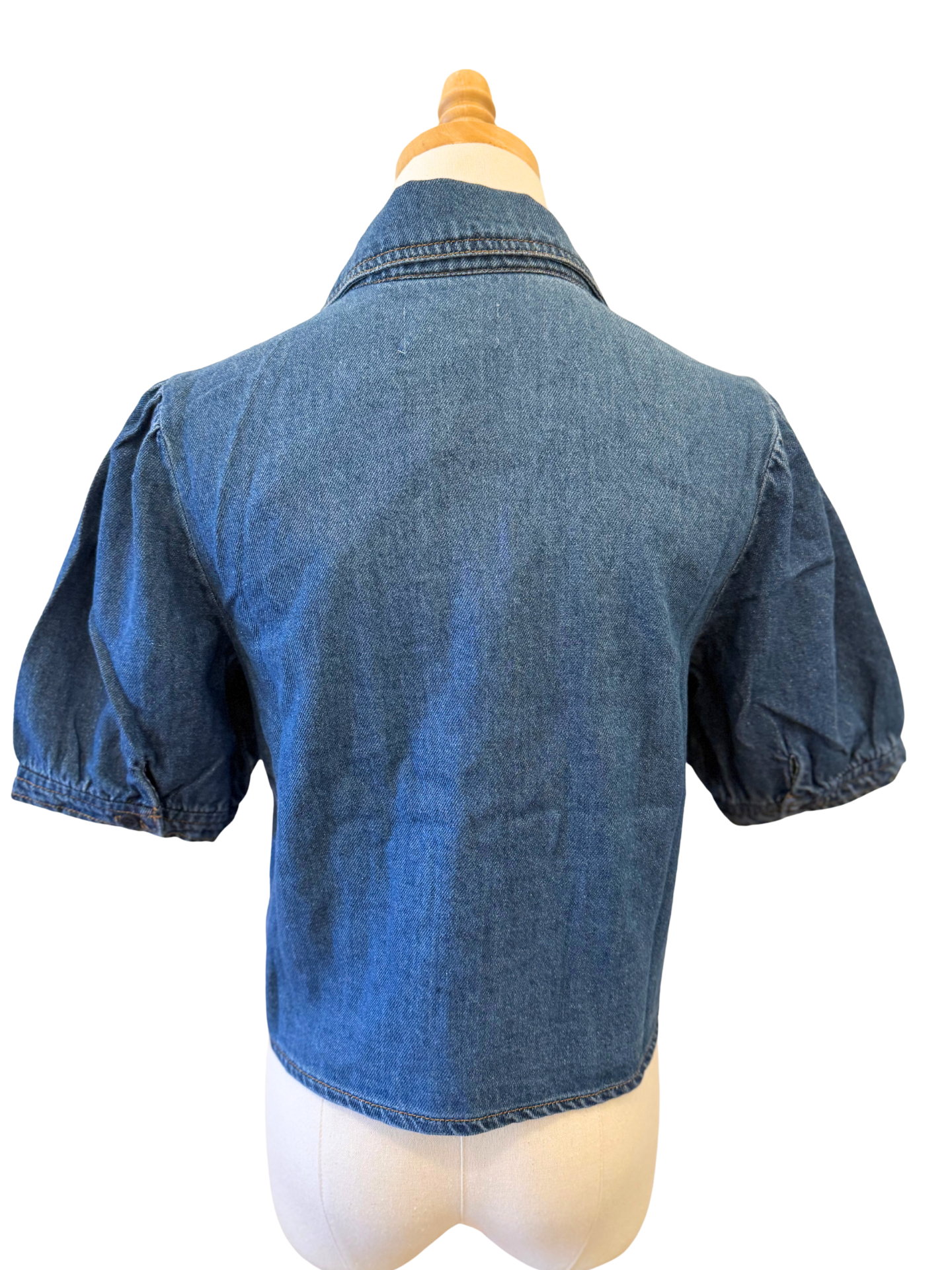 Puff Sleeve Collared Blouse