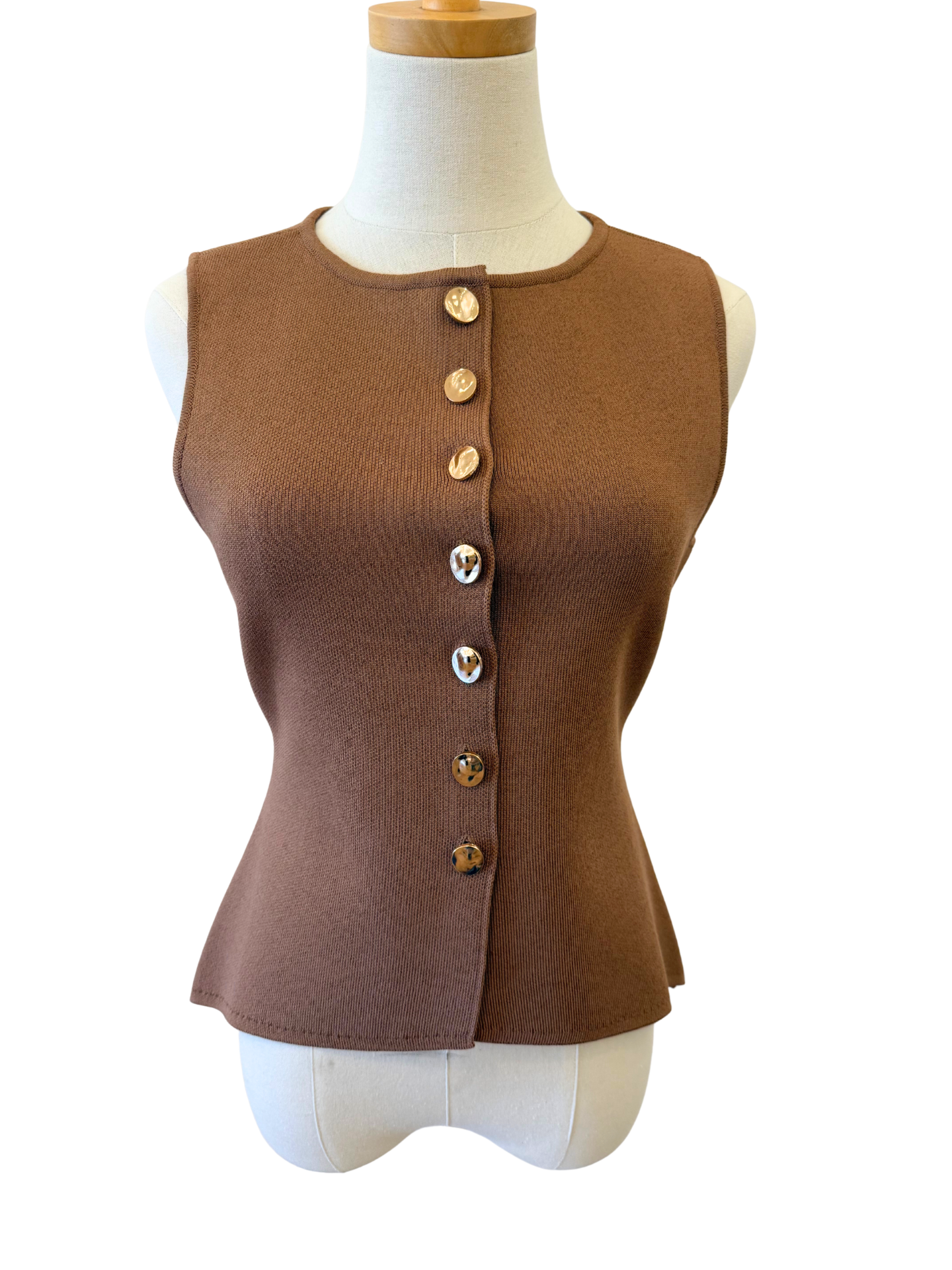 Asymmetrical Knit Vest - Mimi & Rae