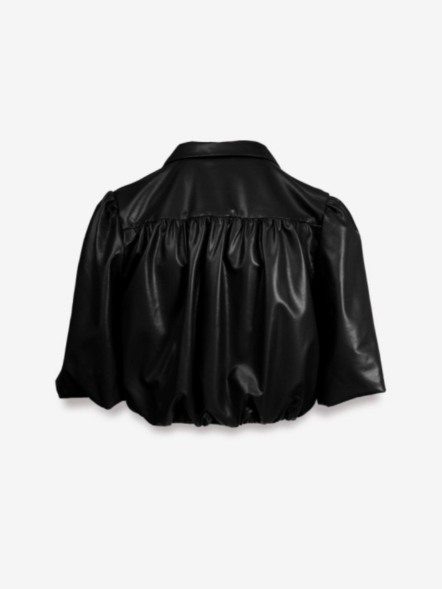 Faux Leather Bubble Top - Mimi & Rae