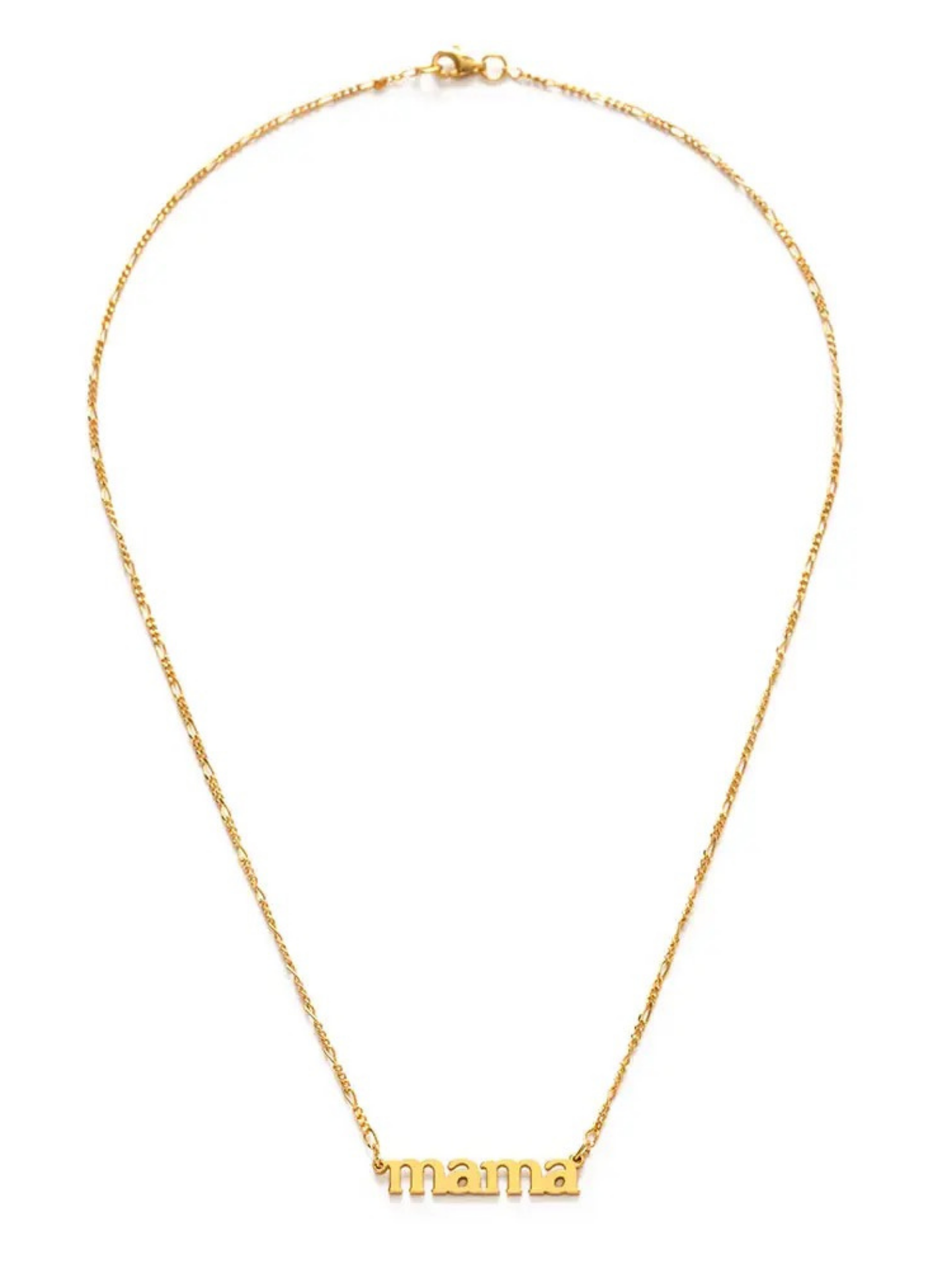 Amano Studios Mama Necklace featuring a delicate pendant on a thin chain, stylish jewelry accessory for moms