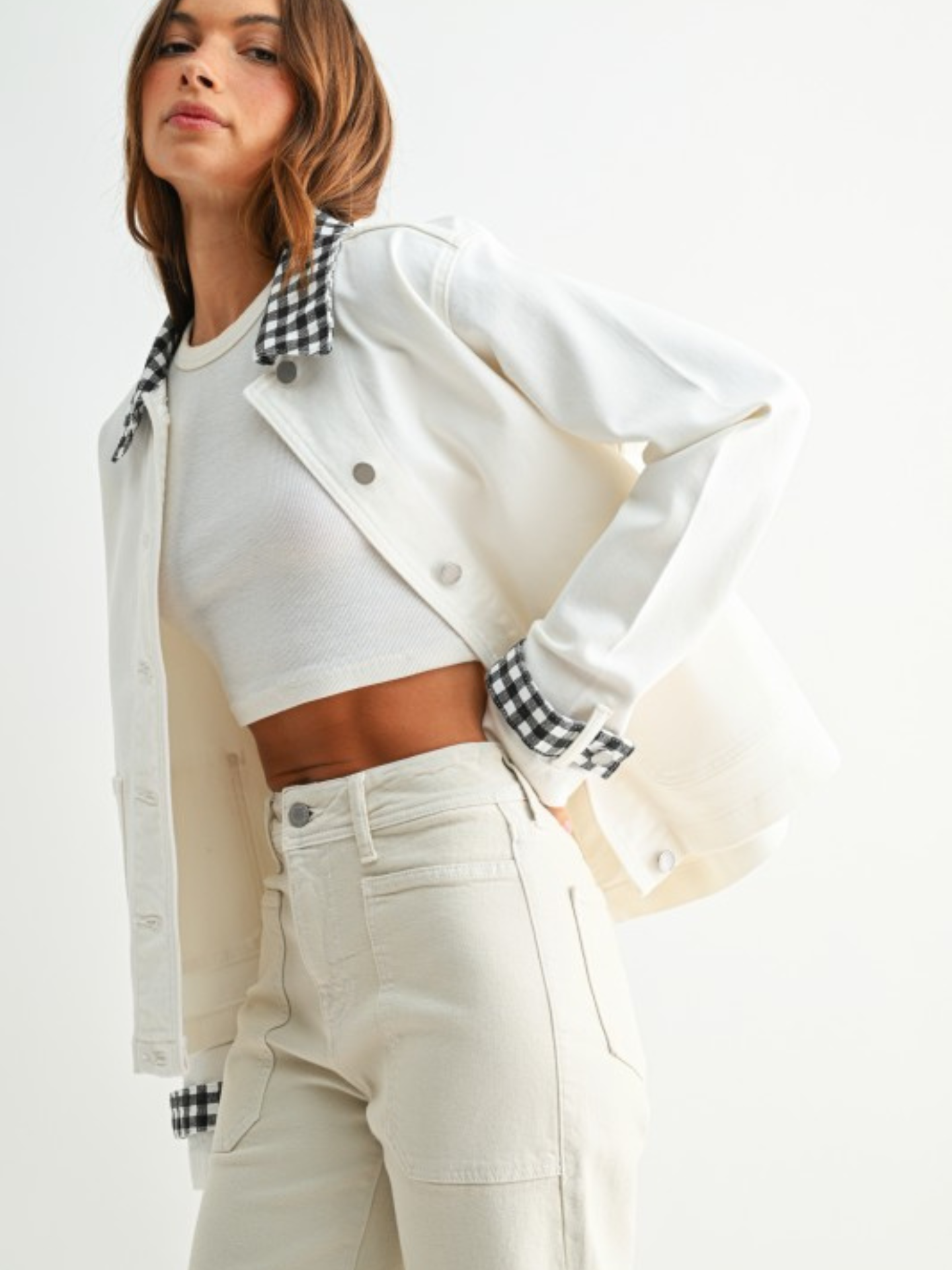 Checker Collar Jacket