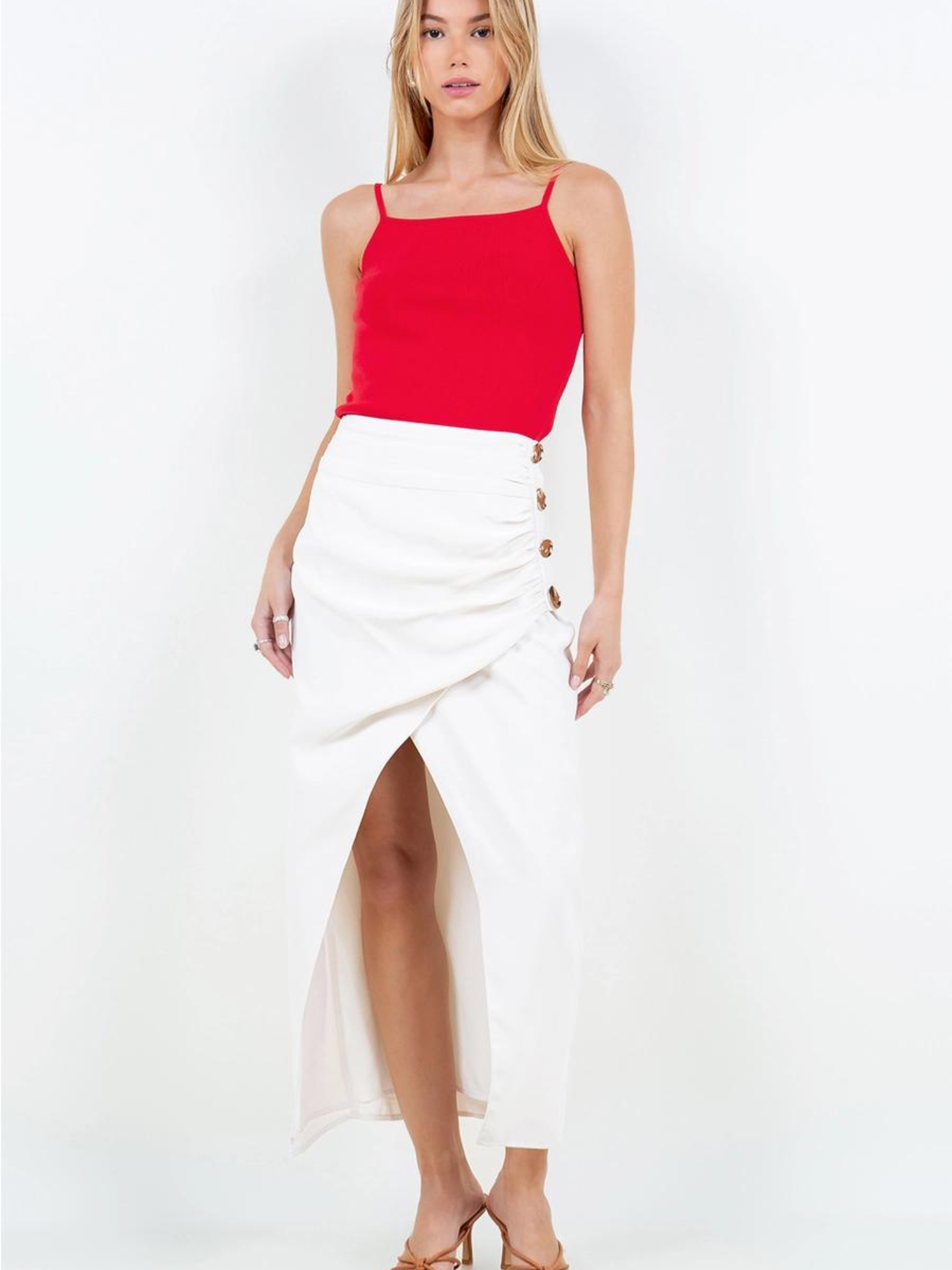 Jewel Button Skirt