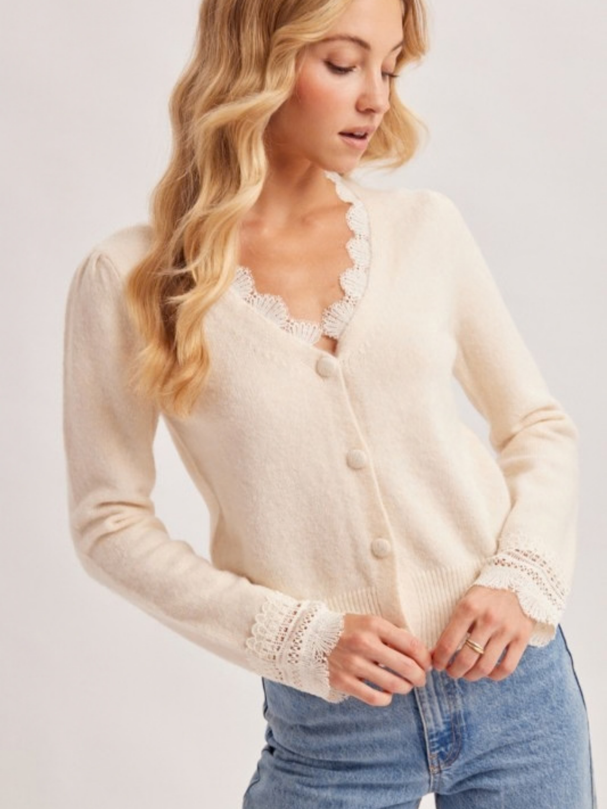 Lace Trim Cardigan