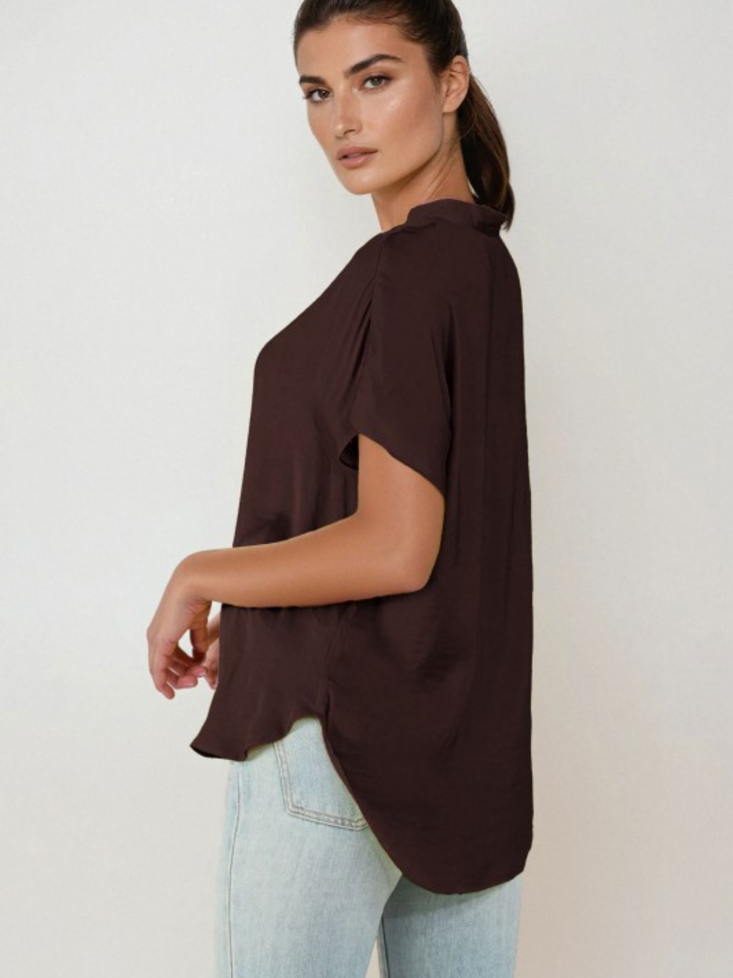 Satin Pullover Blouse