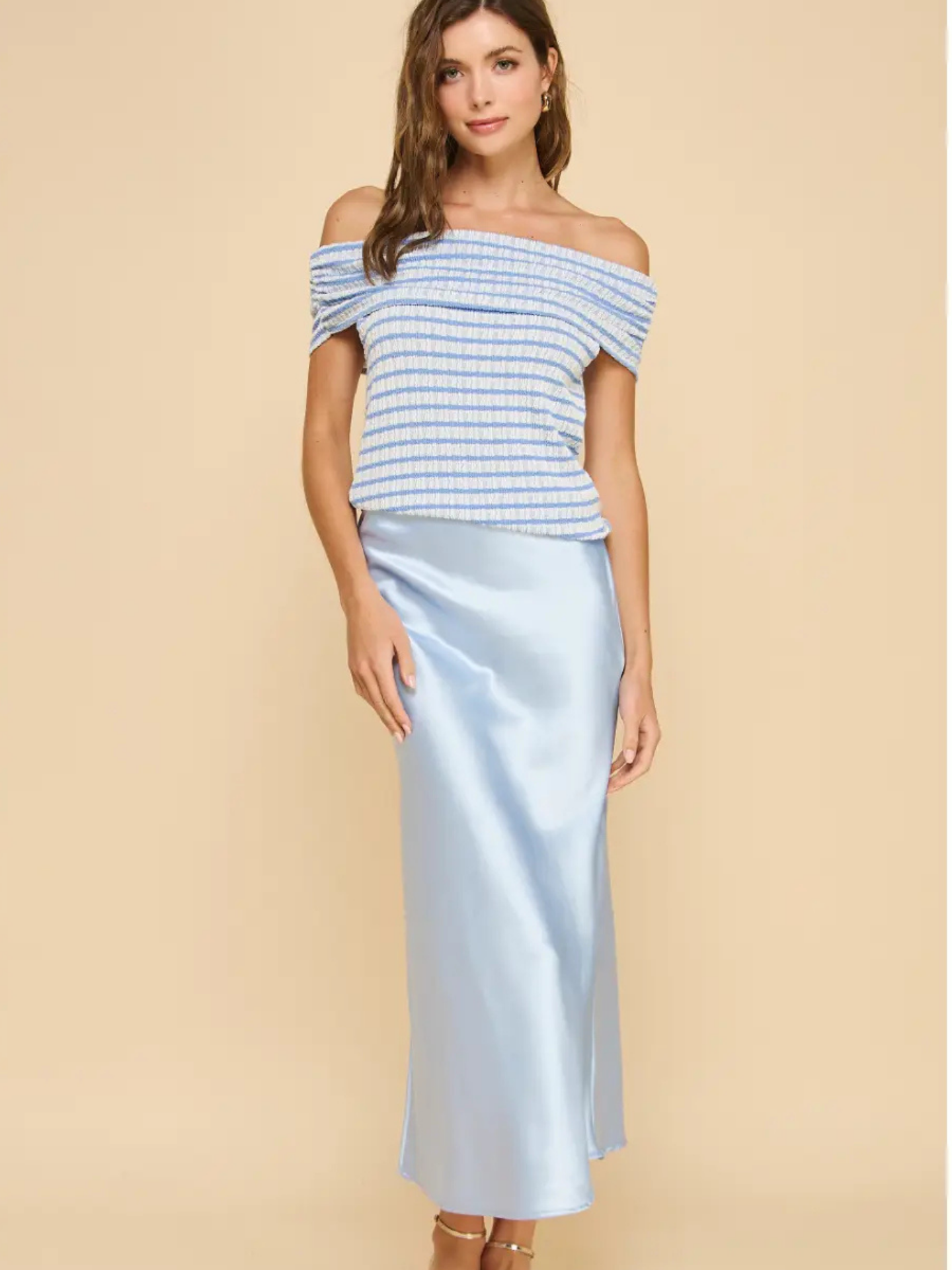 Blue Slip Skirt - Mimi & Rae