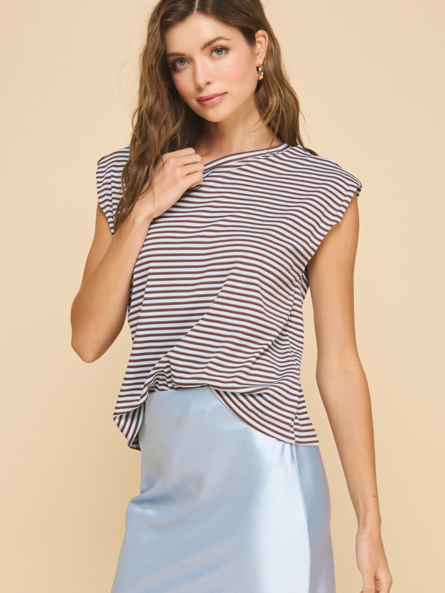 Striped Muscle Tee - Mimi & Rae