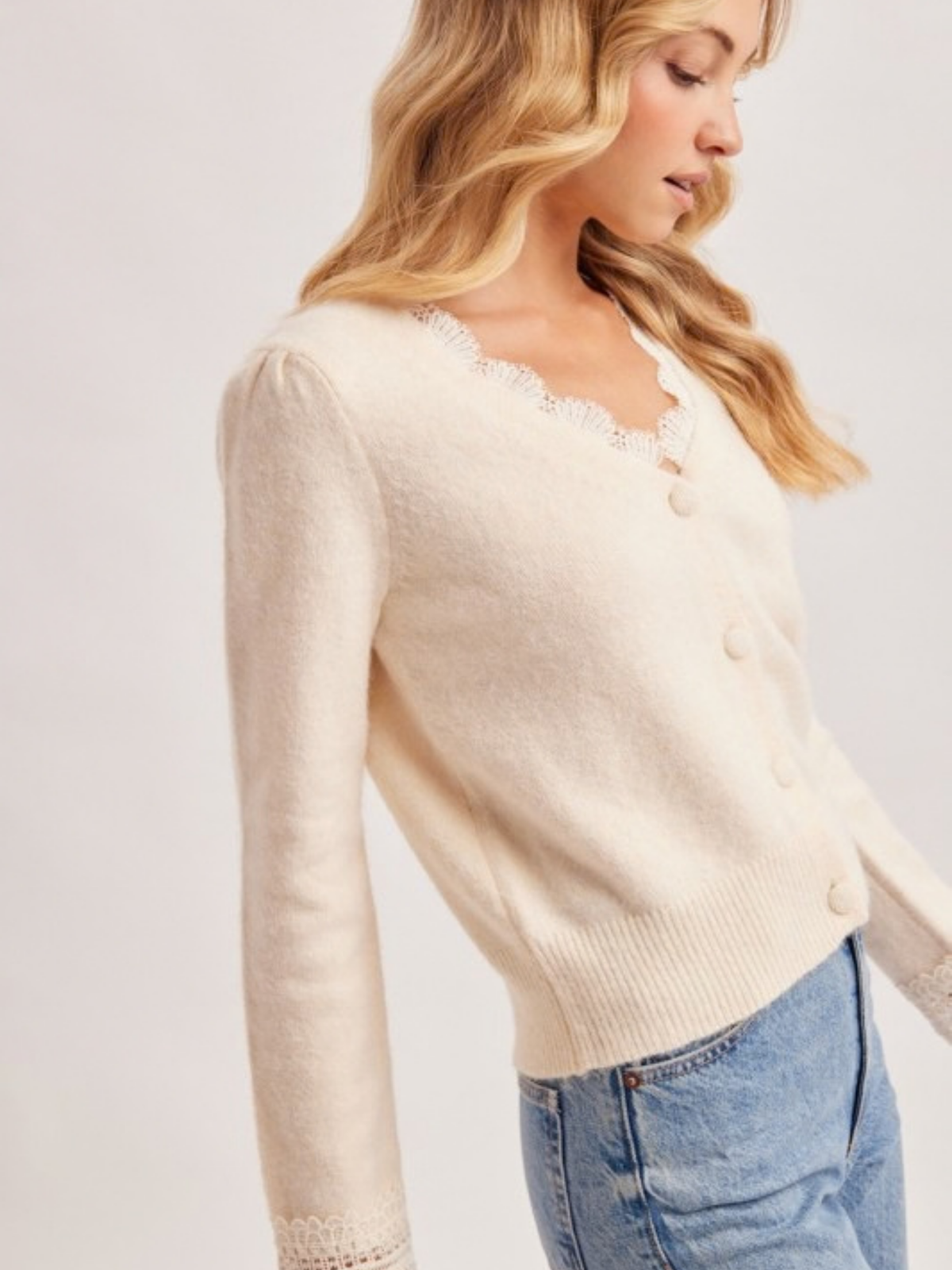 Lace Trim Cardigan